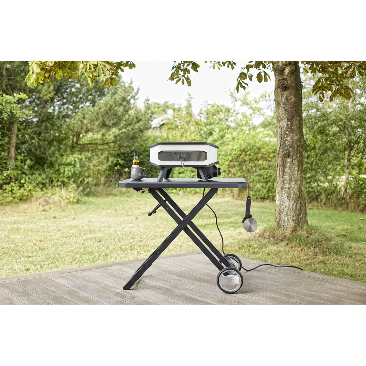 COZZE Pizzaofen Elektro 230V mit Tür und Pizzastein 2200 W Bild 11