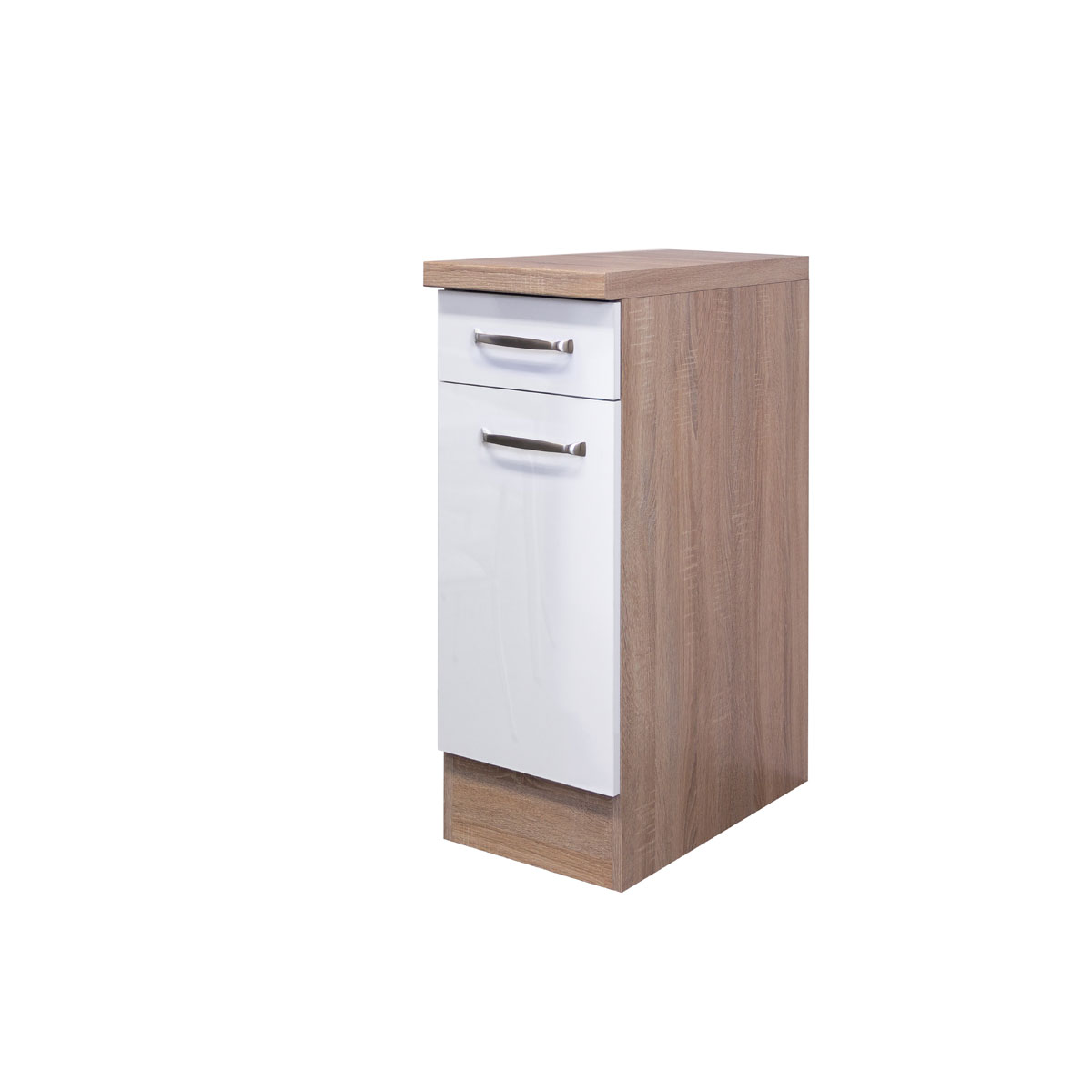 Flex-Well Küchenunterschrank „Valero“, 30x86x60 cm, weiß/Sonoma Eiche