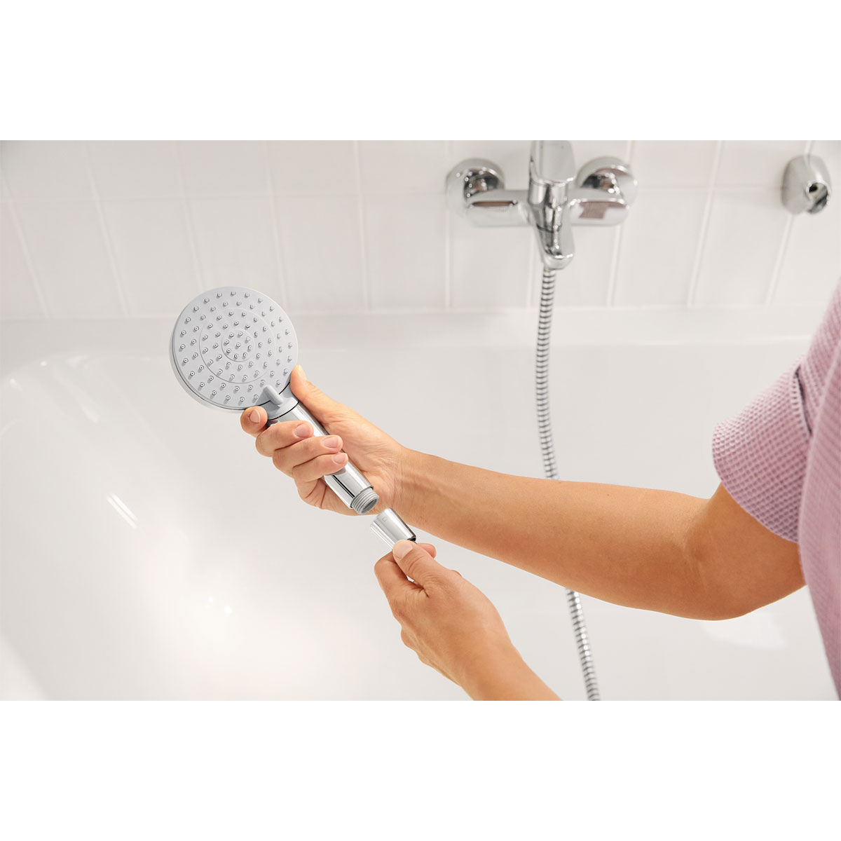 Hansgrohe Handbrause Vernis Blend chrom Durchmesser 10 cm Bild 3