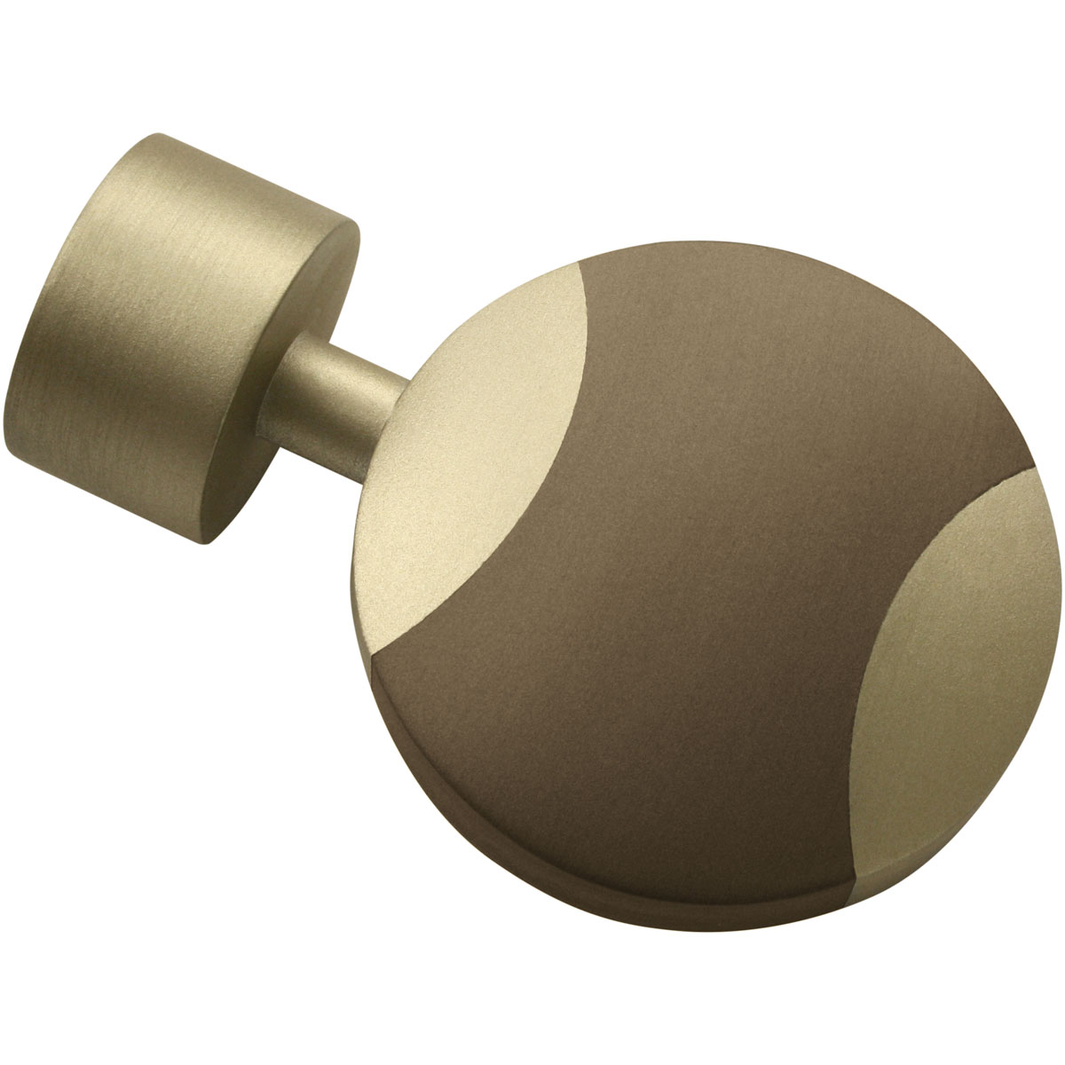 Gardinia Endkappe Kira Disc champagner-cappuccino Durchmesser 19 mm 2 Stück