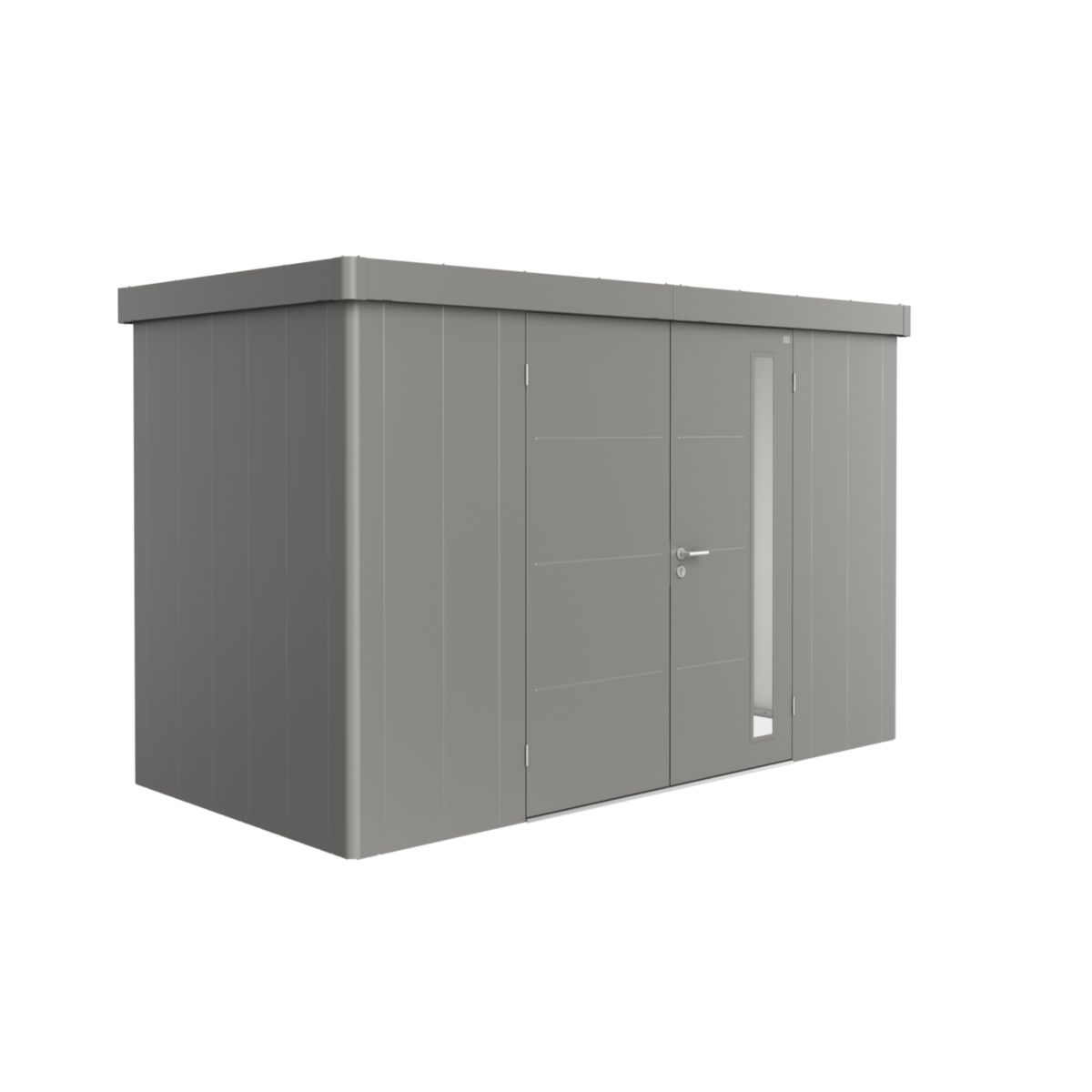 Biohort Gerätehaus Neo 1D Doppeltüre quarzgrau-metallic