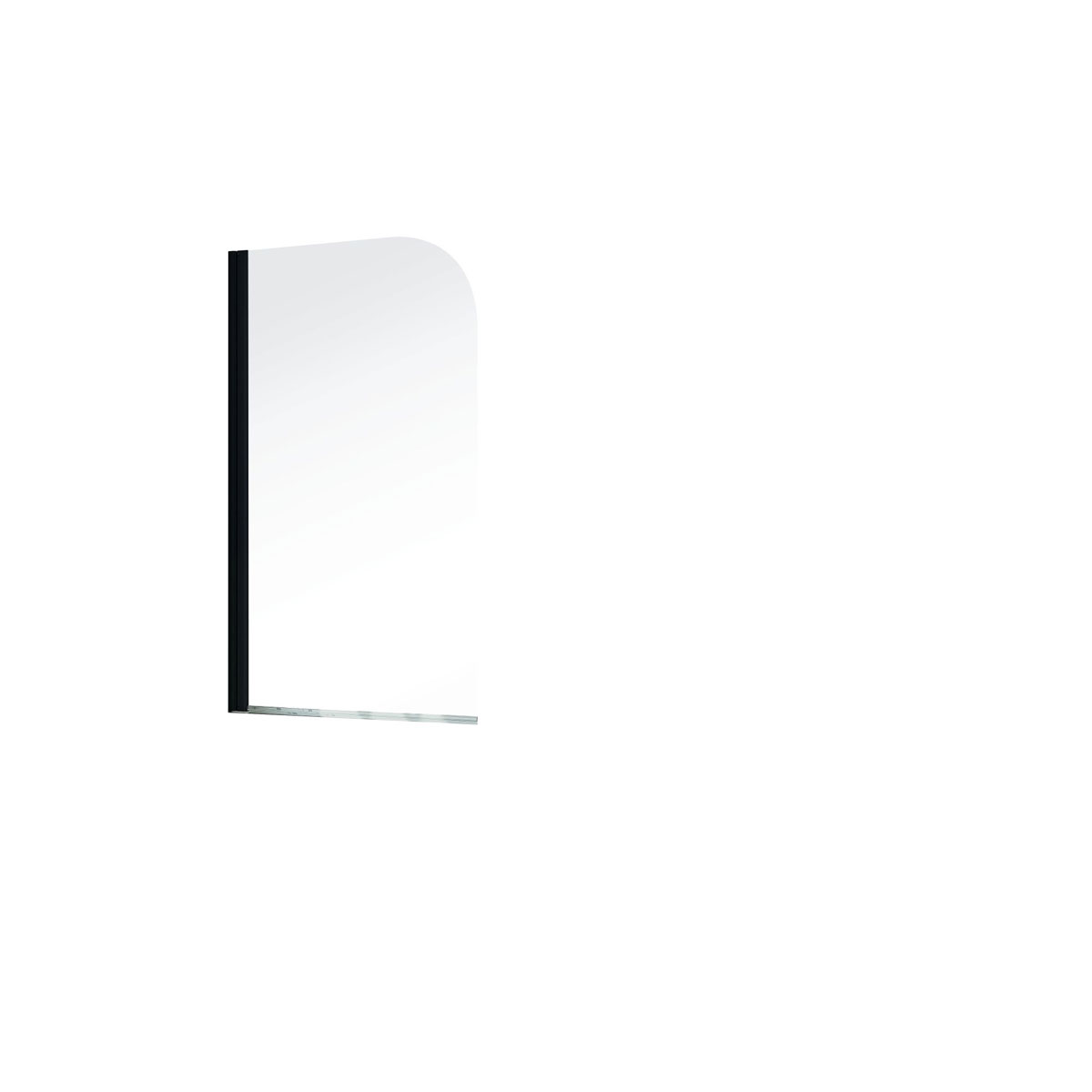 Schulte Komfort Badewannenfaltwand-1 teilig 140 x 80 cm Mattschwarz Klar hell