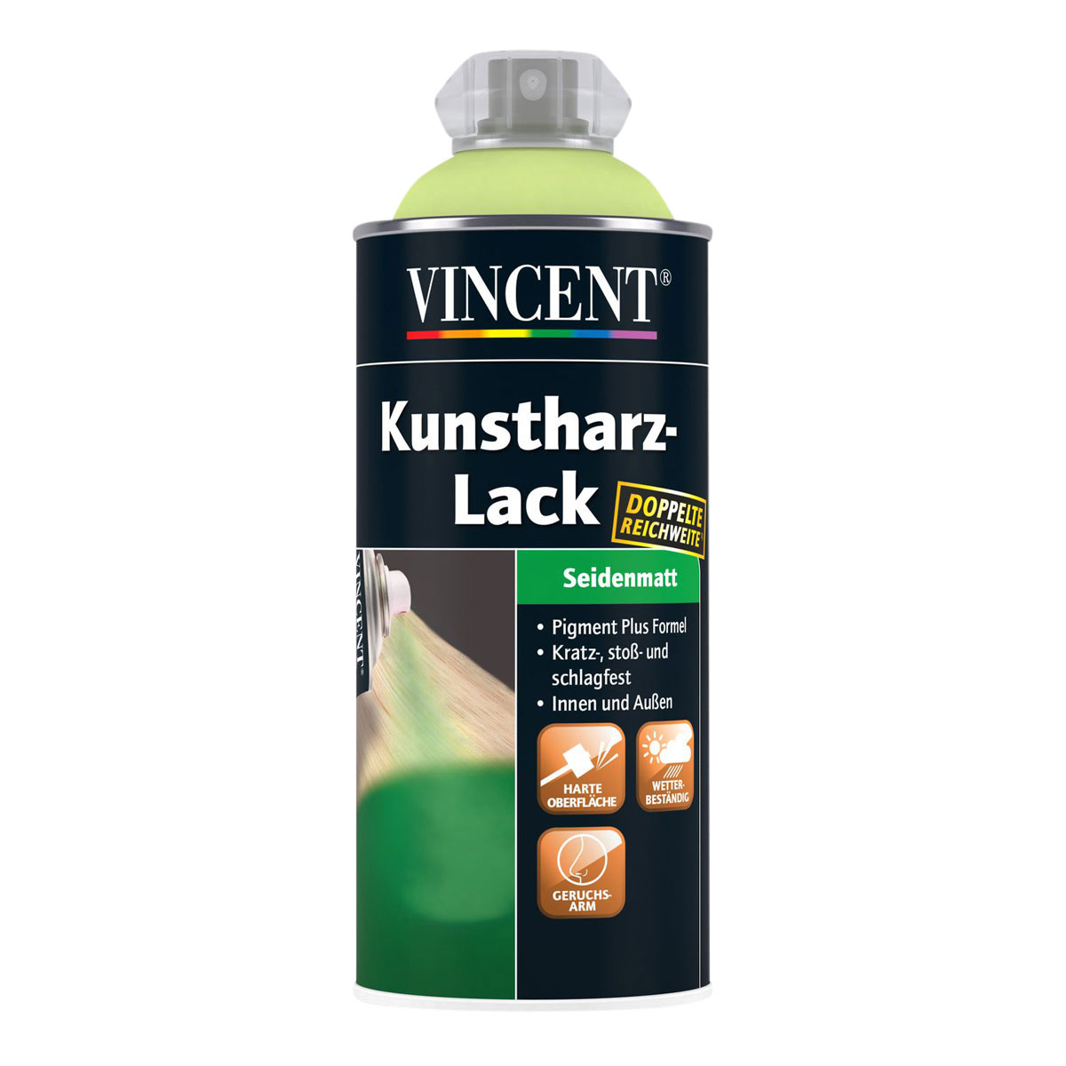 Vincent Kunstharzlack Spray Frühlingsgrün seidenmatt 400 ml