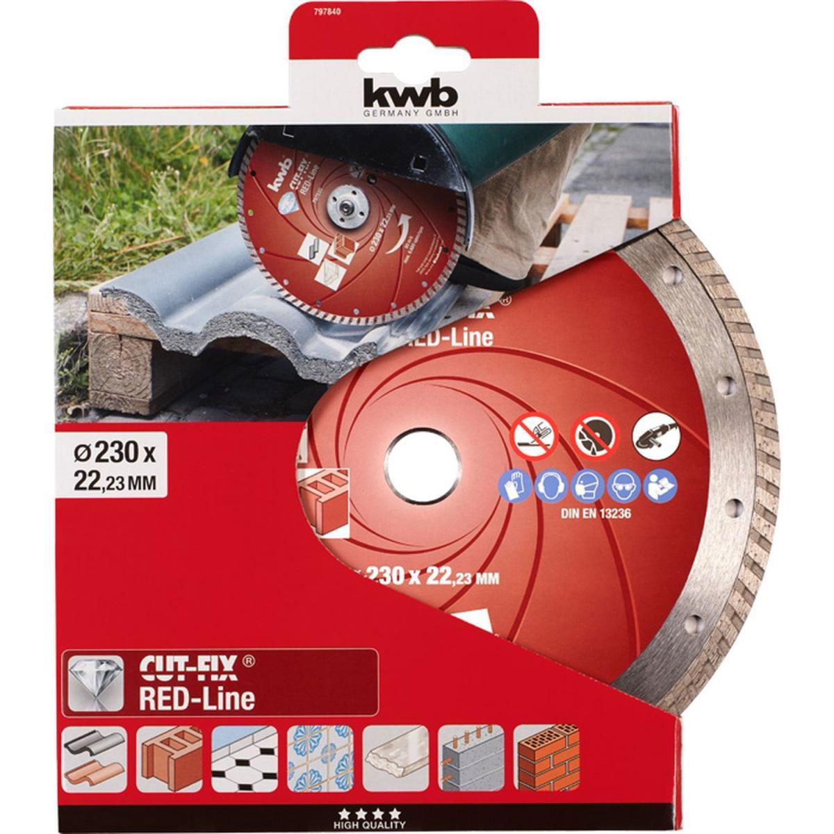 kwb  Trennscheiben Cut-Fix Red-Line Diamant Durchmesser 230 mm Bild 2