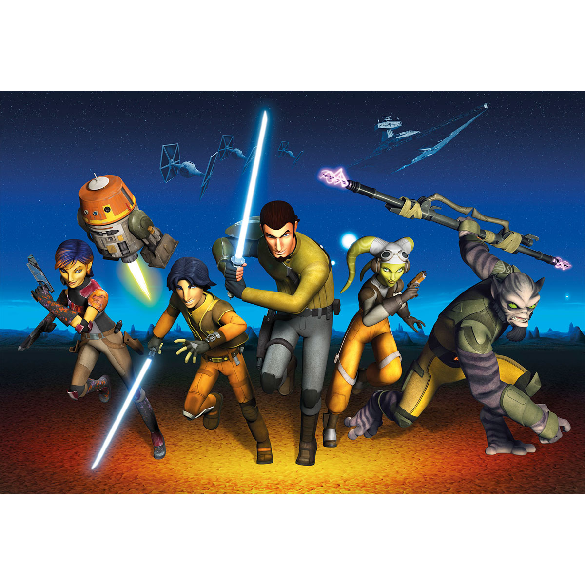 Komar  Papier Fototapete Star Wars Rebels Run 368x254 cm Bild 2