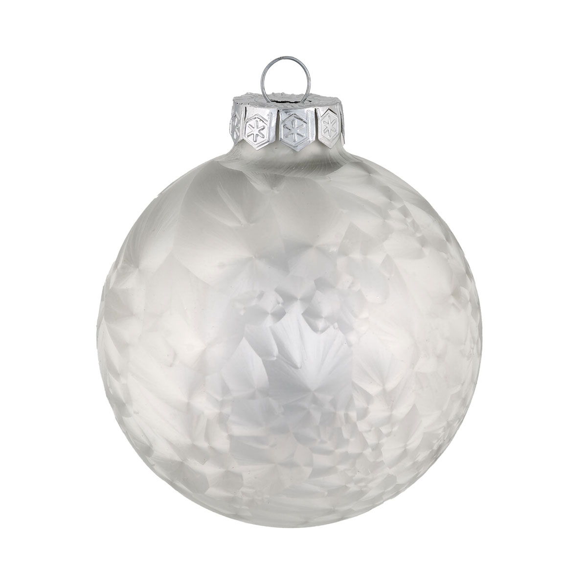 Ambientis Glaskugel Eislack silber Bild 1