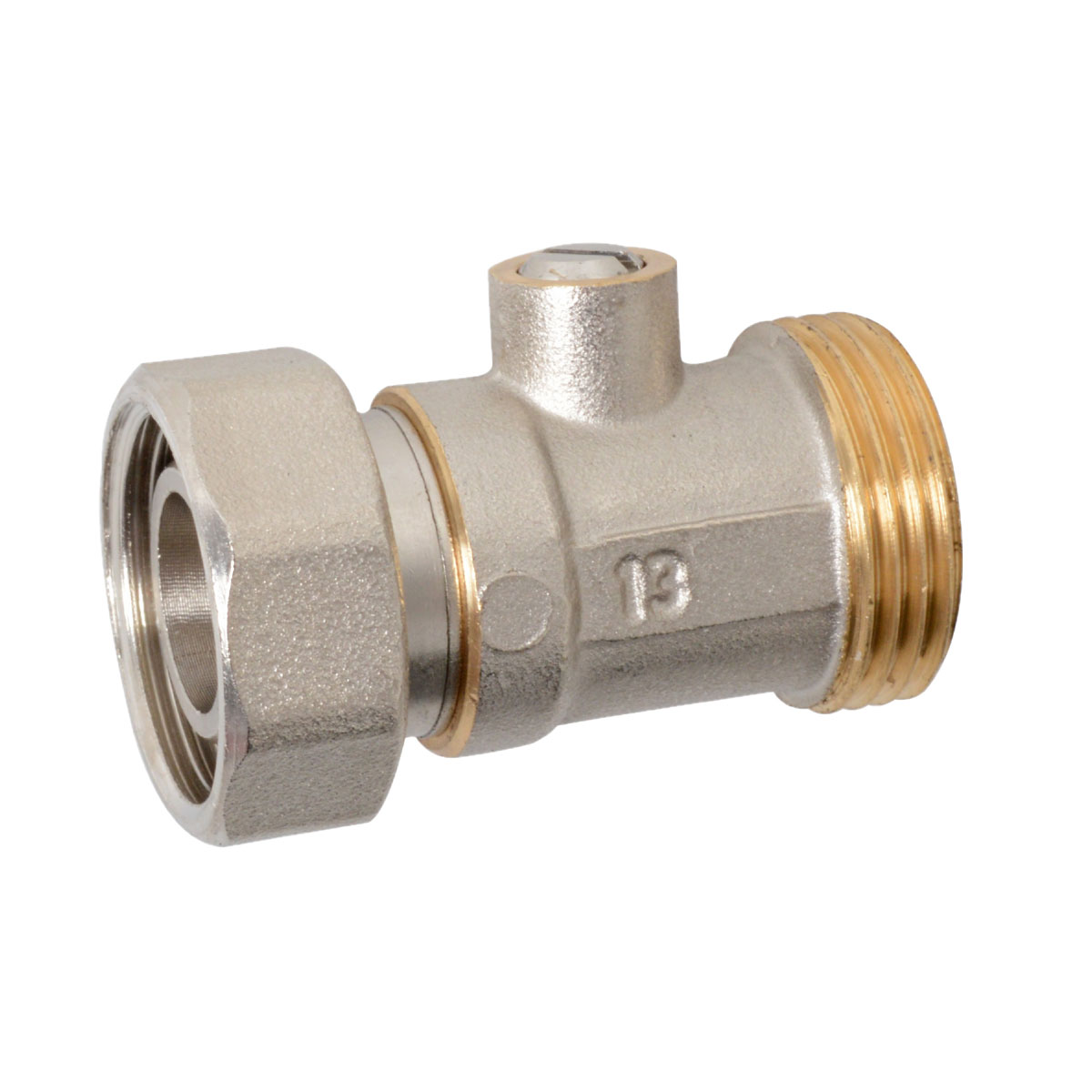 Kirchhoff MS Kugelhahn blank 3/4&quot; Eurokonus x 3/4&quot;IG fuer Verteilerabgang