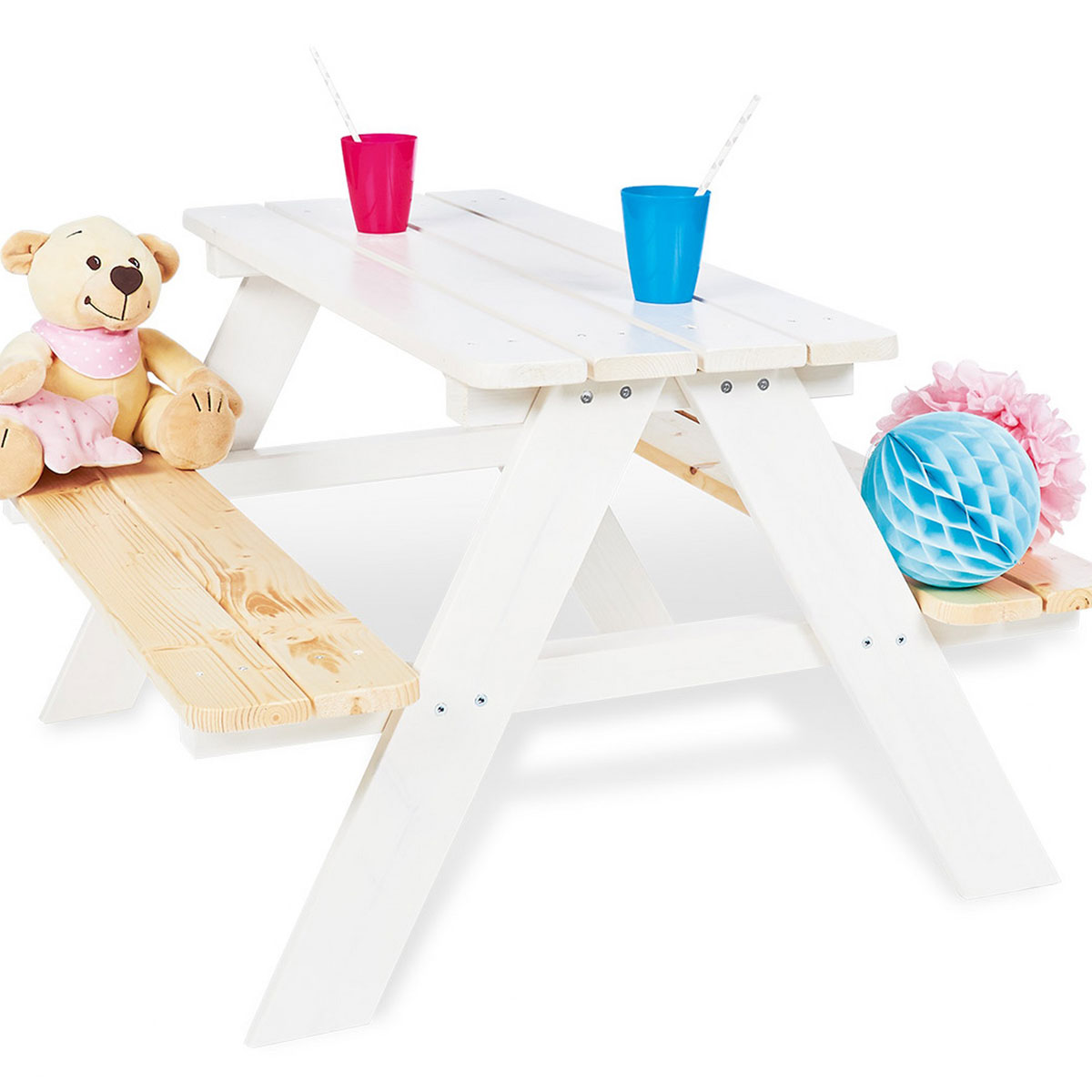 Pinolino Kindersitzgarnitur Nicki für 4 weiß Bild 1