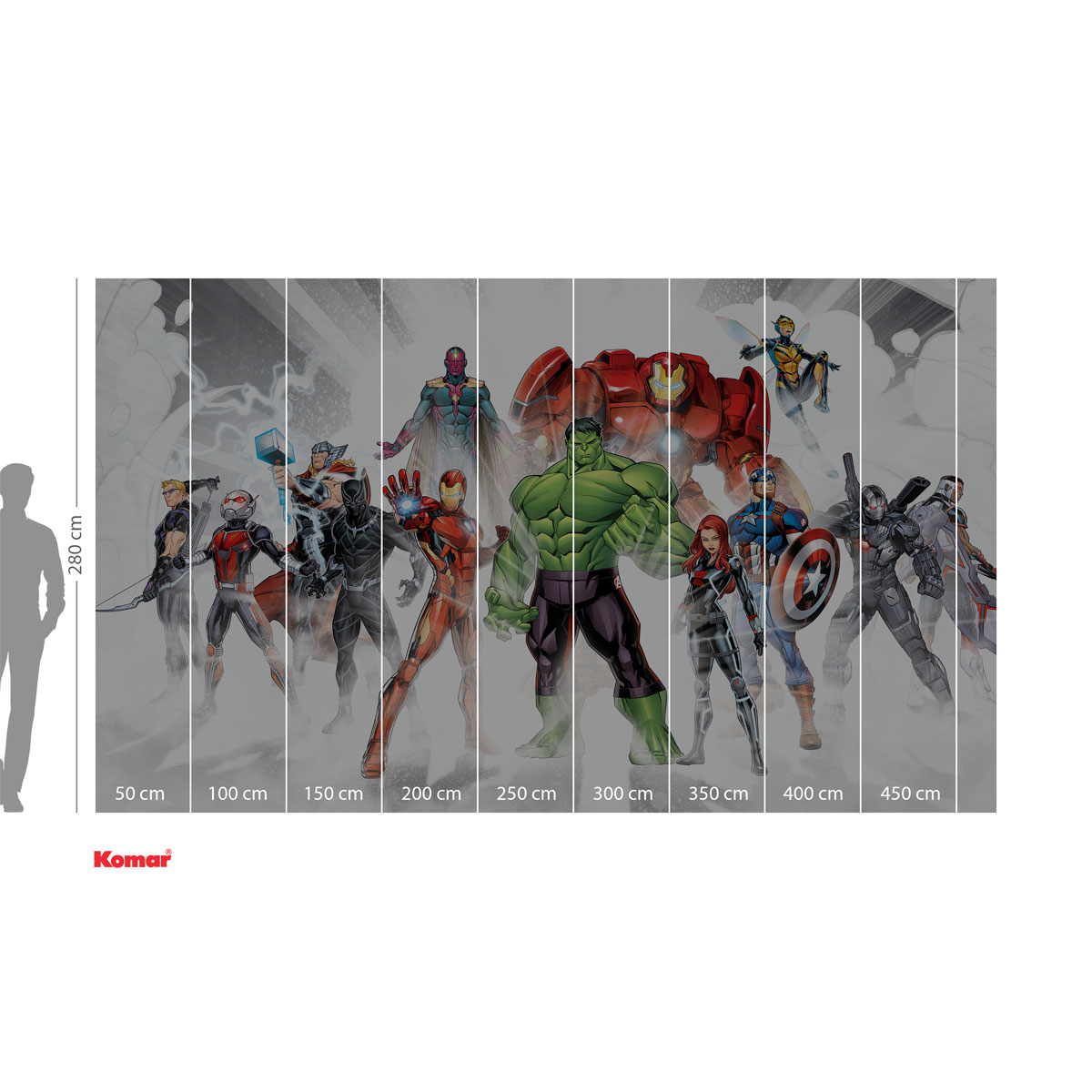 Komar  Vlies Fototapete Avengers Unite 500x280 cm Bild 3