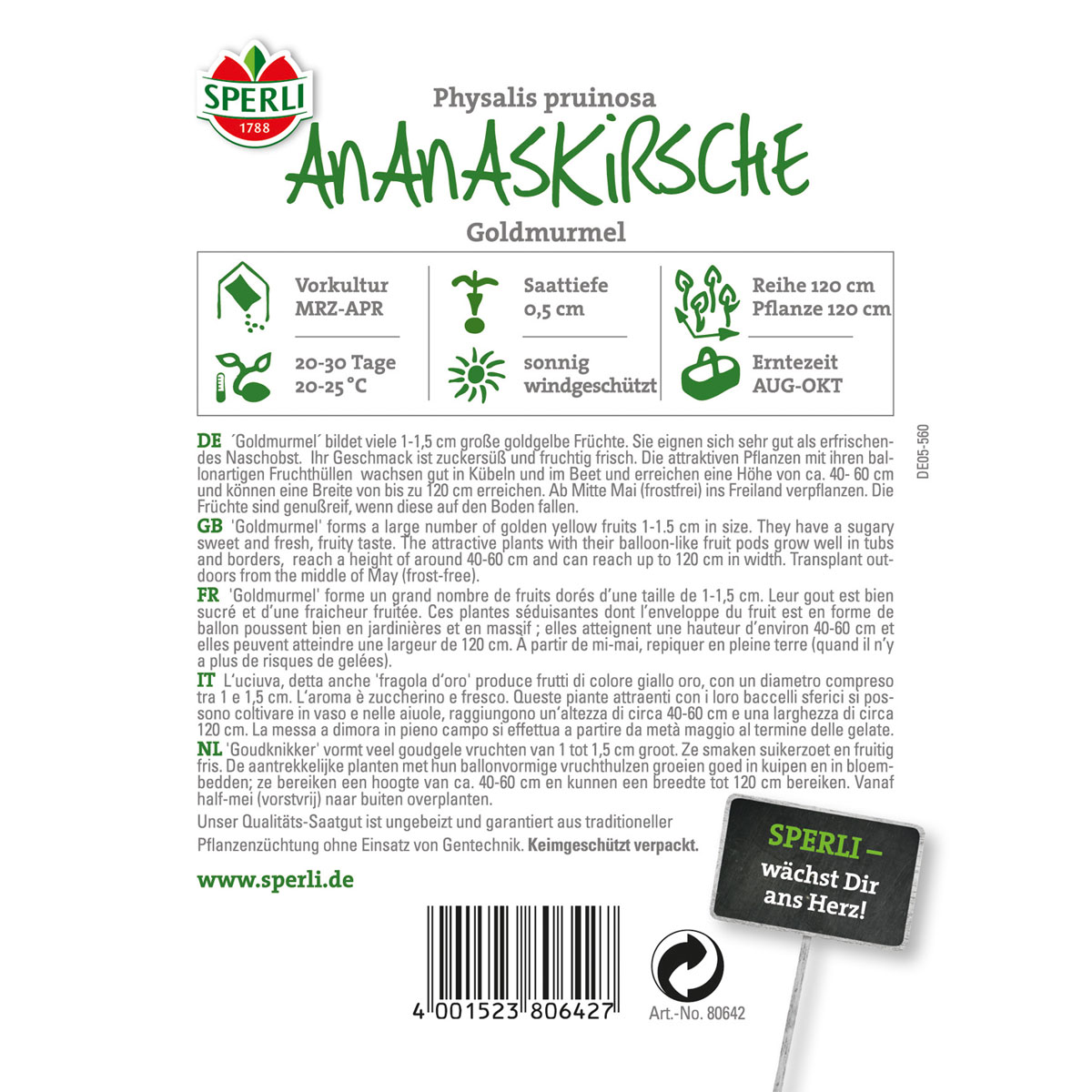 Sperli Ananaskirsche Goldmurmel Bild 2