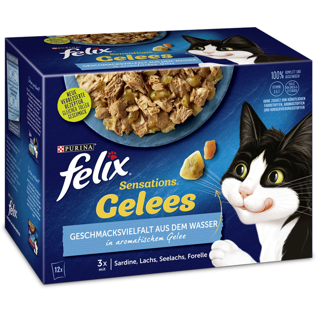 Felix „Sensation Gelee“  vom Wasser, 12x85g, Portionsbeutel