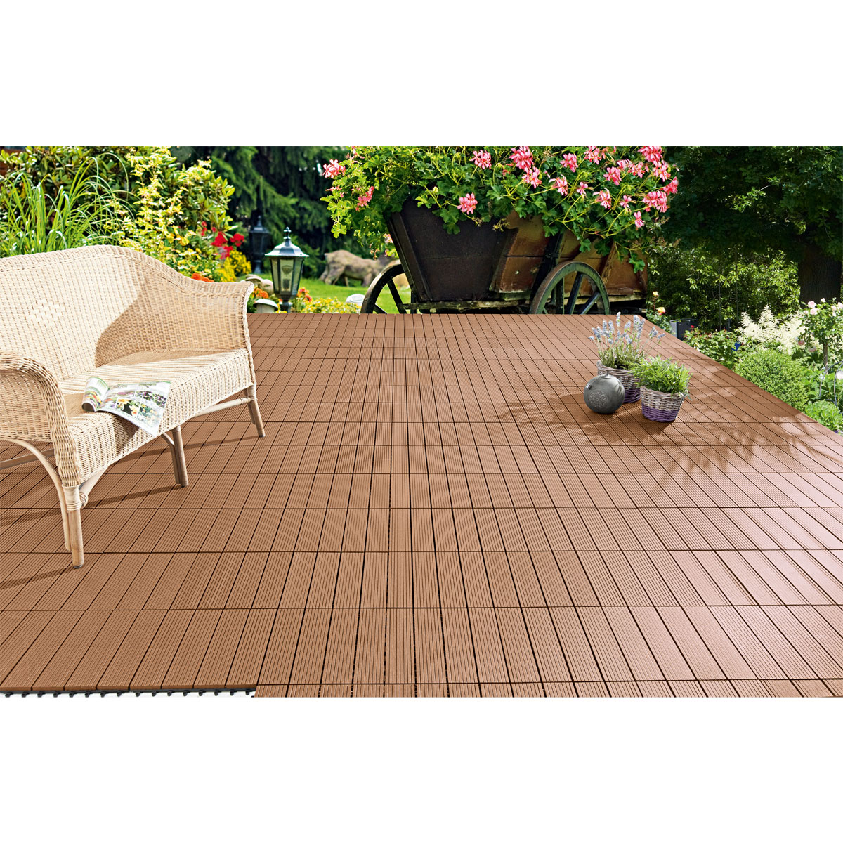 Hartmann  WPC-Klickfliese braun 30 x 30 cm Bild 2