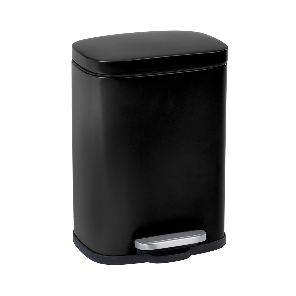 Wenko  Treteimer Leno Schwarz 5 L Kosmetikeimer Abfalleimer