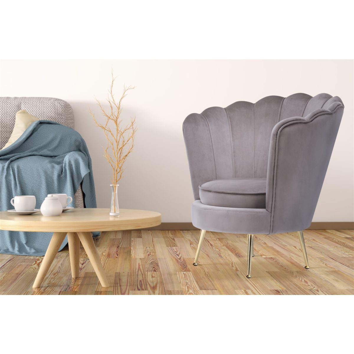 Sofa / Sessel Barbara 125 Grau / Taupe Bild 5