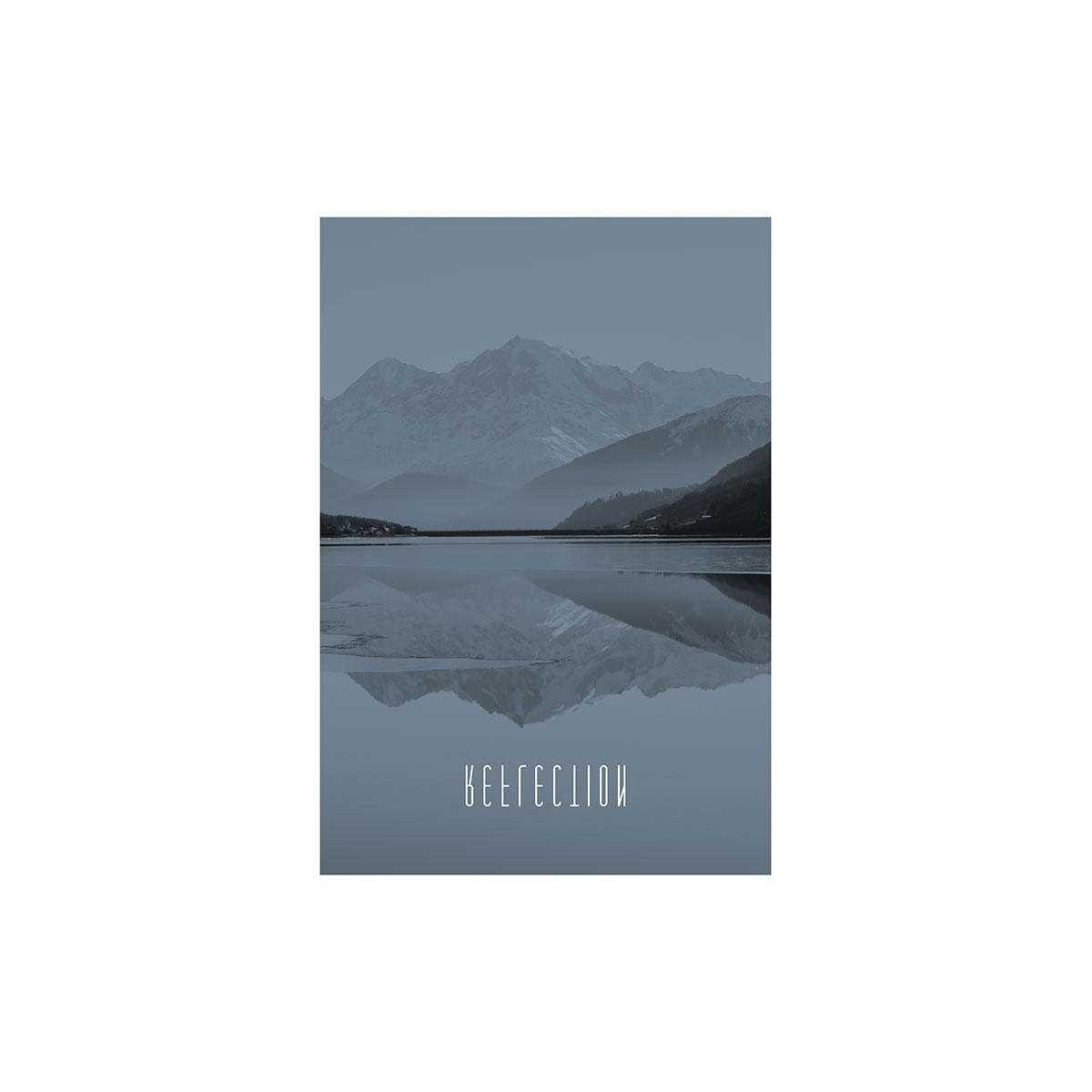 Komar  Wandbild Word Lake Reflection Steel 30x40 cm Bild 2