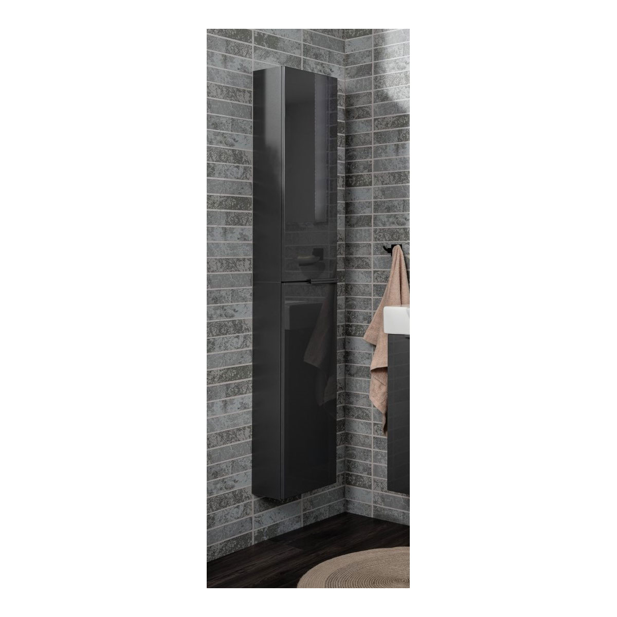 Fackelmann  Hochschrank slim LUNA 300 x 1620 x 168 mm anthrazit Bild 3