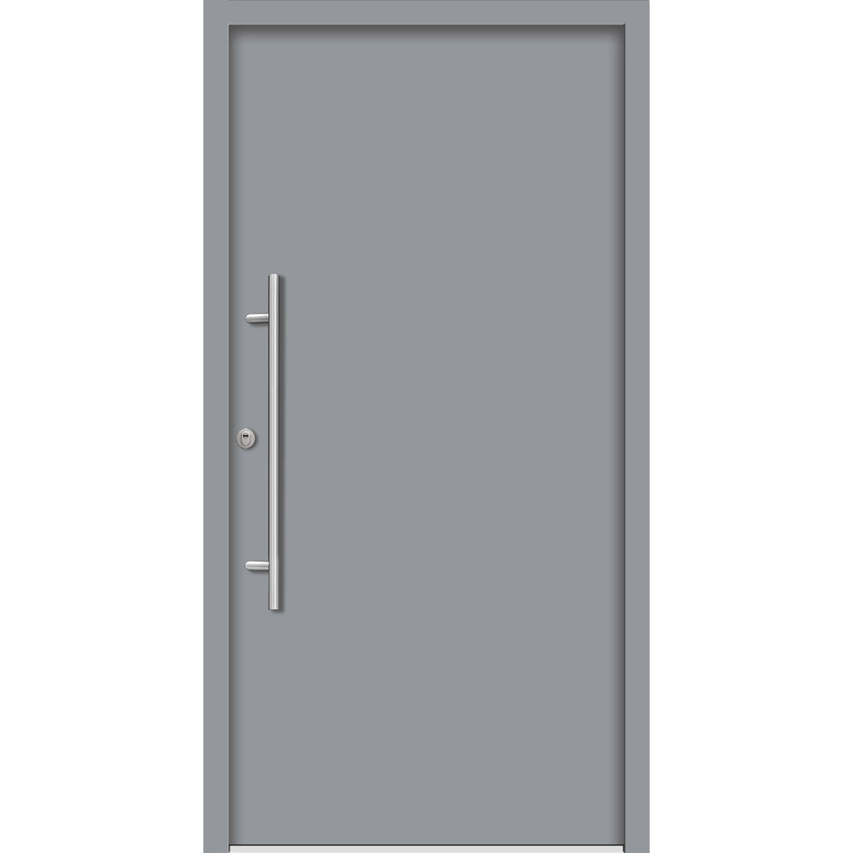 SplenDoor  Premium-Haustür Passivedoor Ribe RC2 energiesparend einbruchsicher grau 100 x 210 cm links