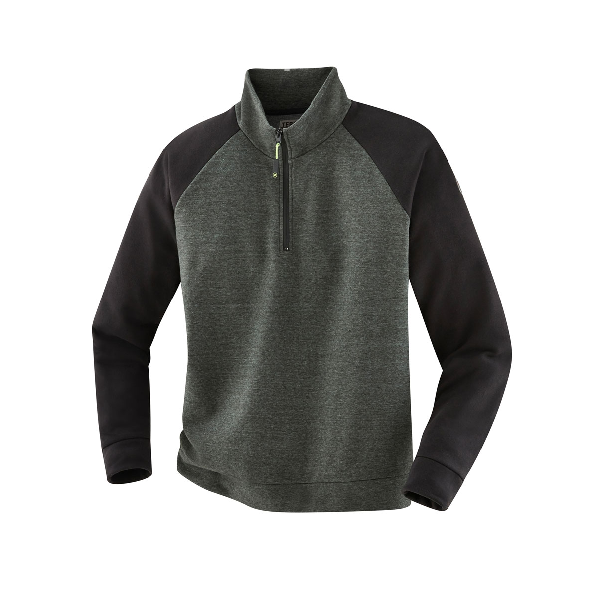 Terrax Workwear  Sweattroyer dunkelgrün-schwarz Größe L