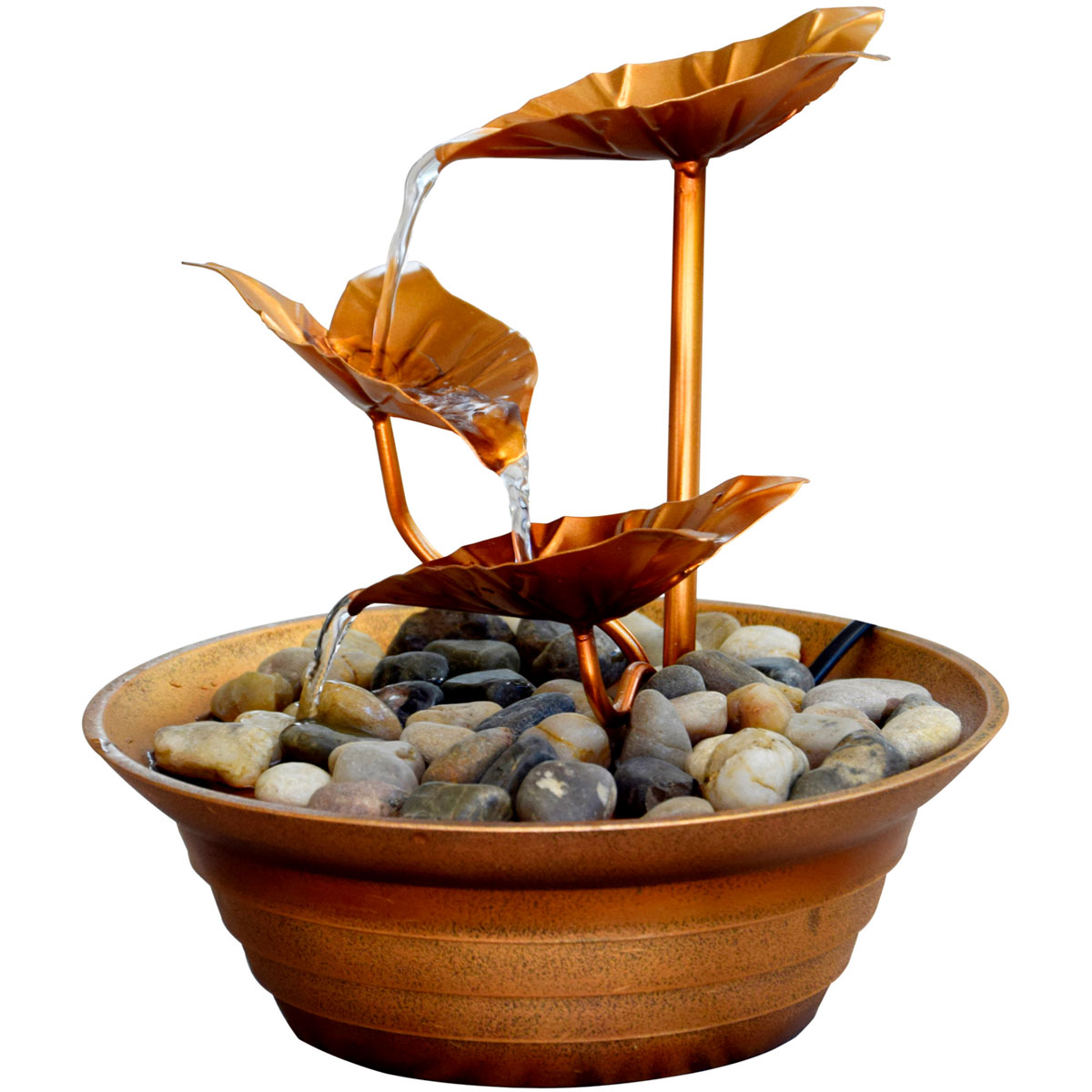 dobar Design-Zimmerbrunnen 22,5 x 23,5 x22,5 cm braun Bild 5