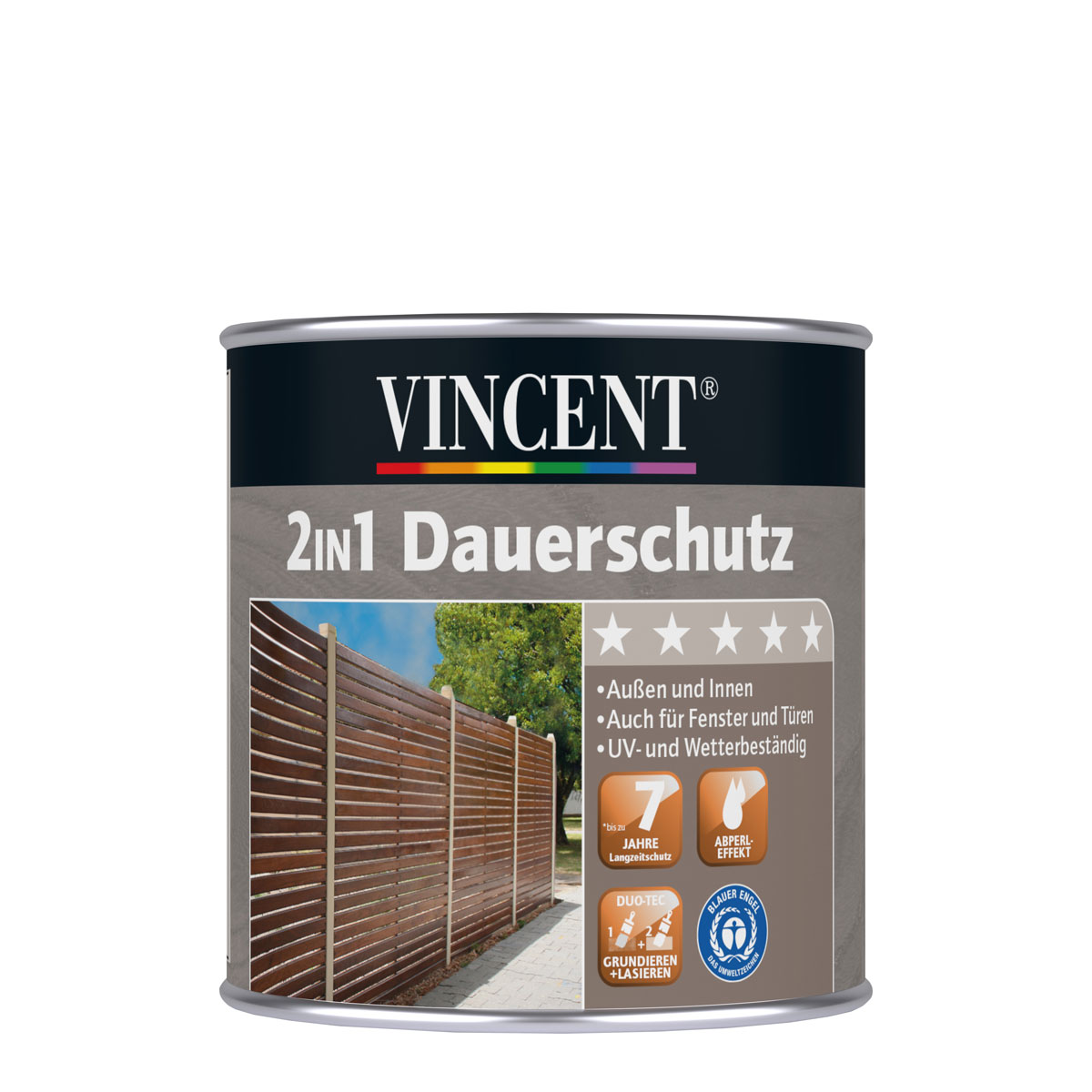 Vincent Fenster- und Türenlasur Nussbaum dunkel 0,375 L Bild 1