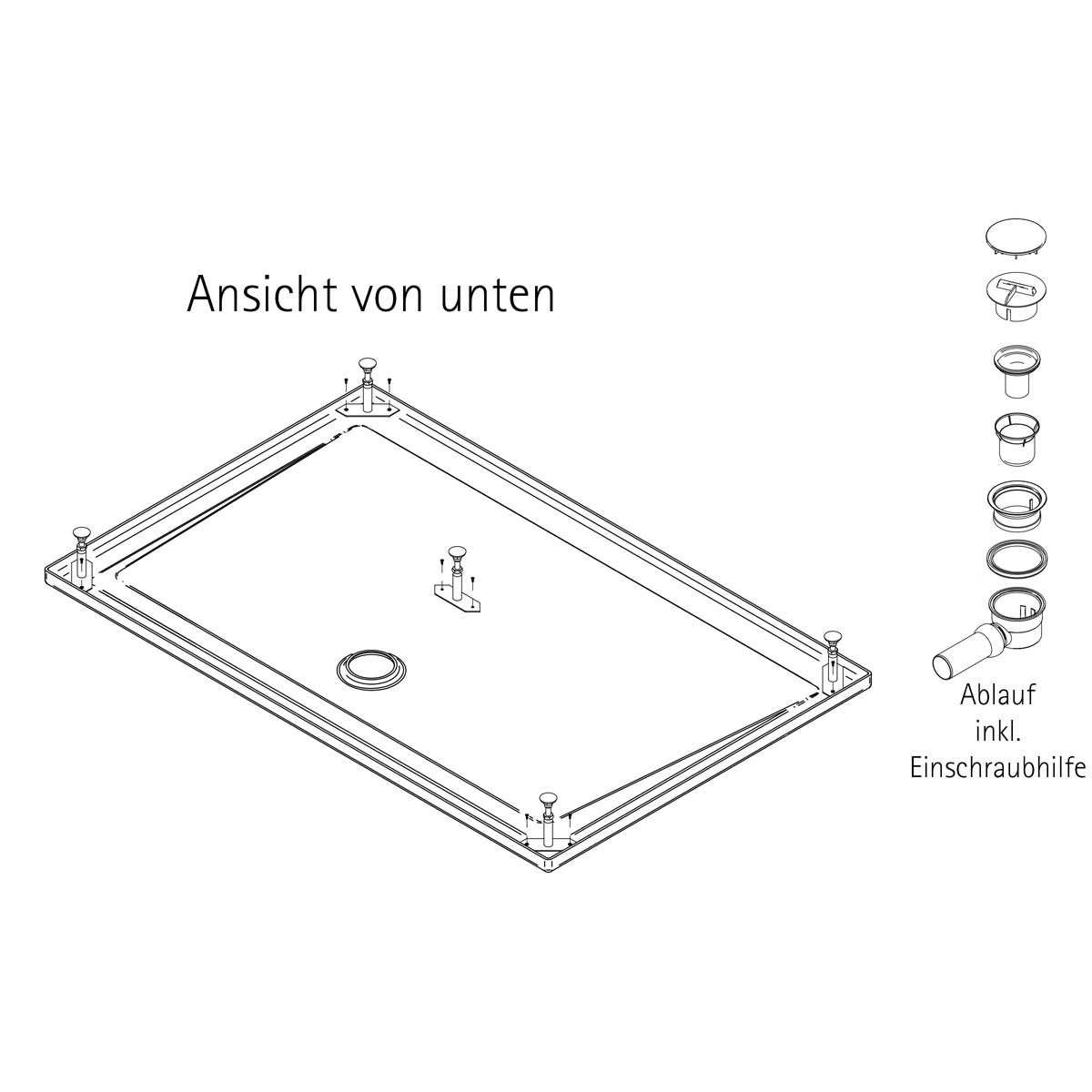 Schulte Duschwanne Rechteck extra flach 800 x 1000 mm Bild 3