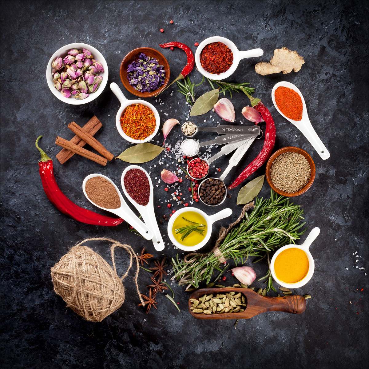 Glas-Art Spicery II 50 x 50 Glasbild Bild 1