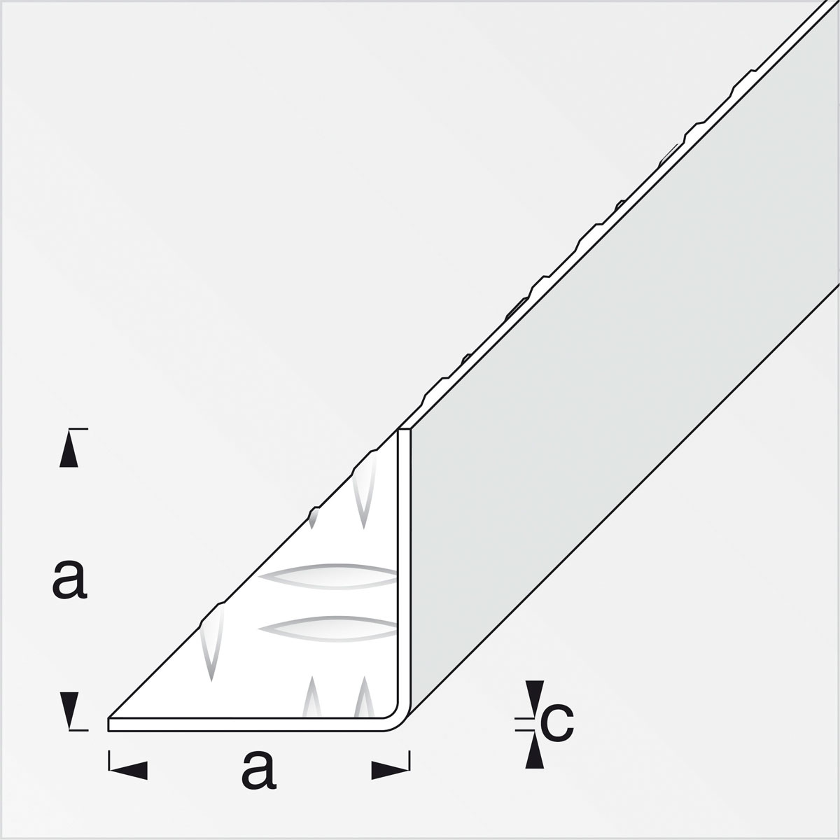 MyTool Winkel 23,5 mm 1m Riffelblech innen blank Bild 2