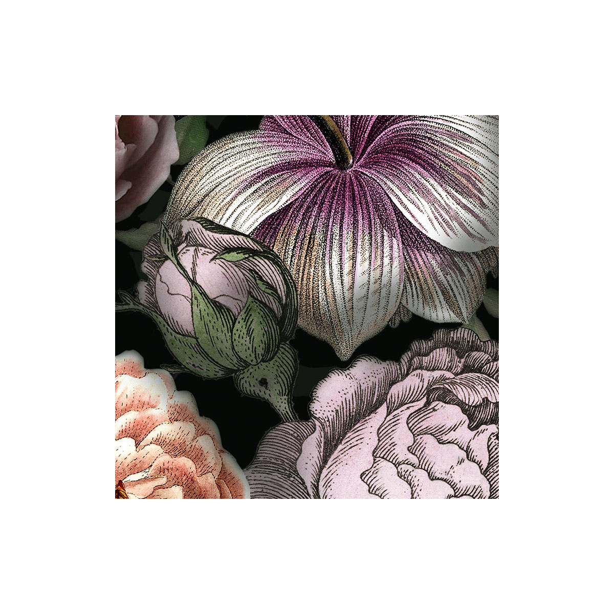 Komar  Selbstklebende Vlies Fototapete rund Flower Couture Durchmesser 125 cm Bild 5