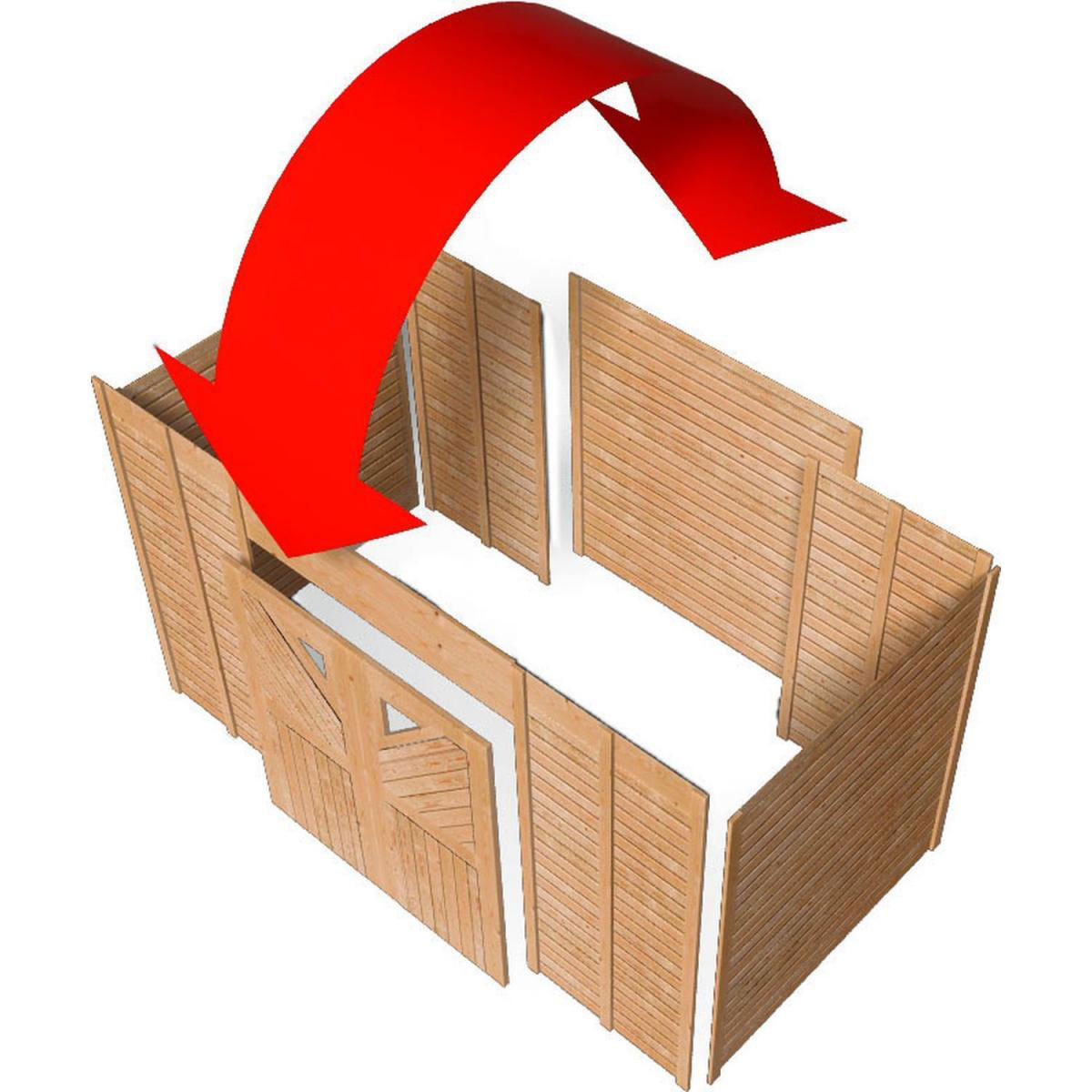 Karibu Geräteraum 1 KDI mit Doppelflügeltor an der Frontseite Breite 274 cm