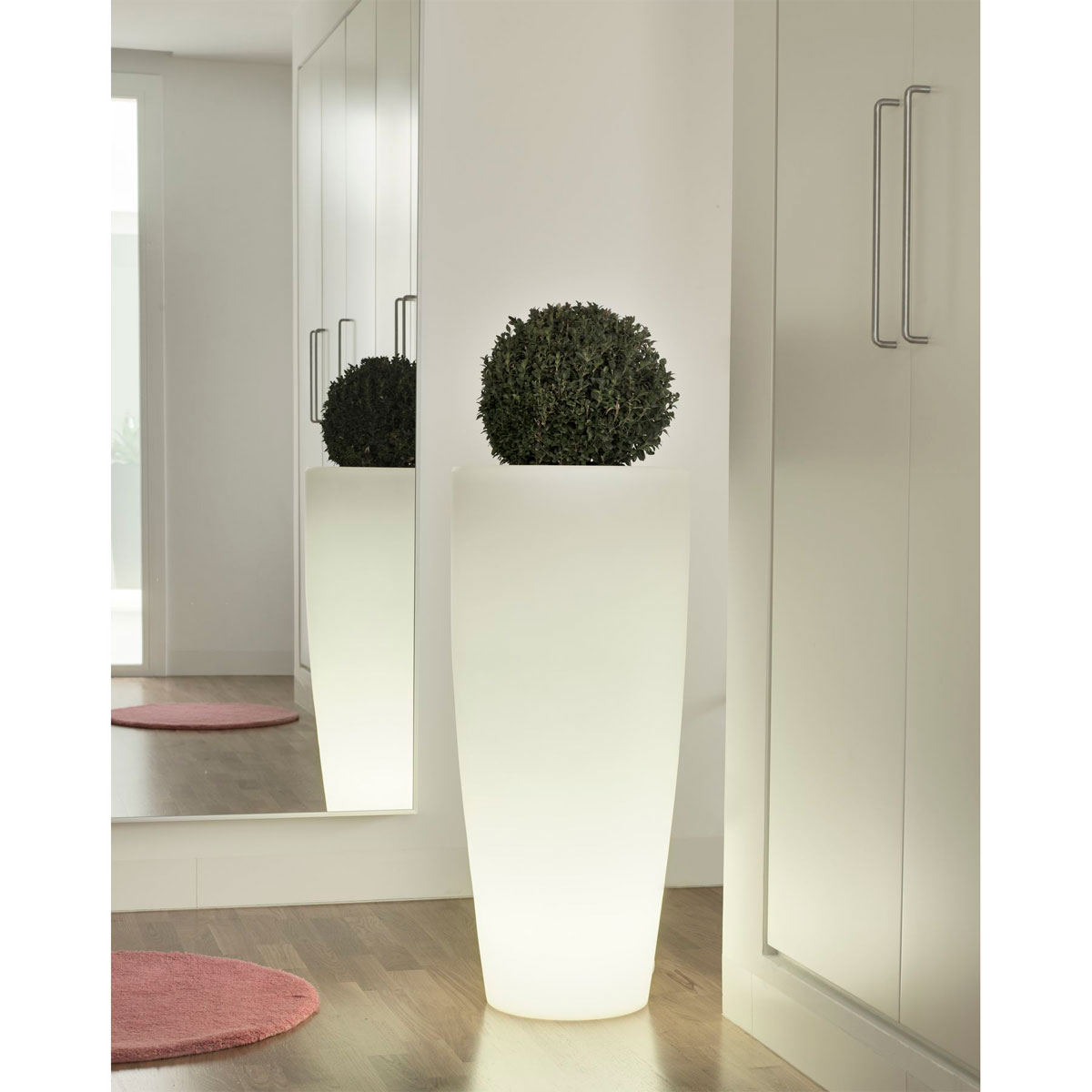 NewGarden LED-Blumentopf Bambu 90 Ø 40 cm transluzentes weiß Bild 3