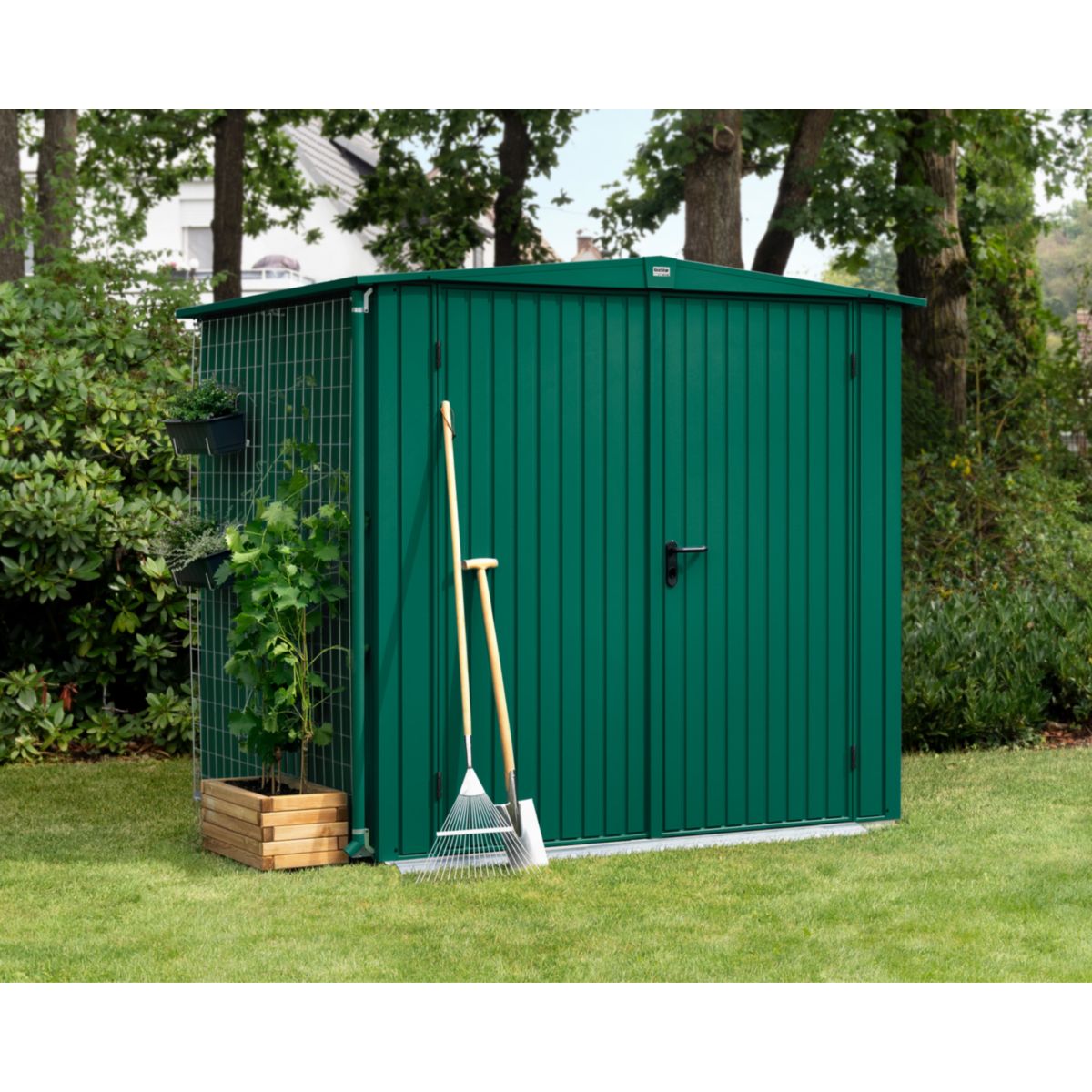 EcoStar  Gerätehaus Trend-STyp 2RAL6005 2 flg Bild 1