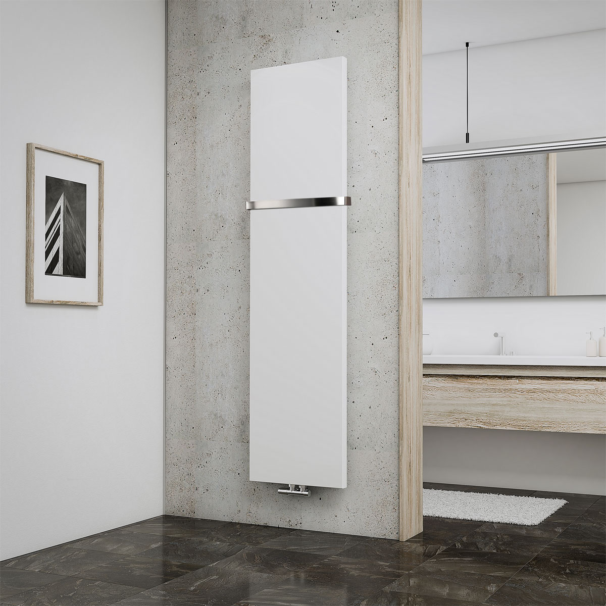 Schulte EP DHK New York inkl Handtuchhalter alpinweiss 1806 x 456 x 76 mm 805 Watt