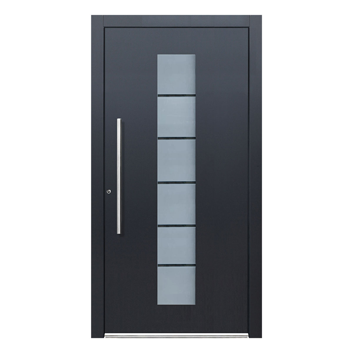 Aluminium-Sicherheitshaustür 108 Lucca anthrazit Anschlag links 100 x 210 cm Bild 1
