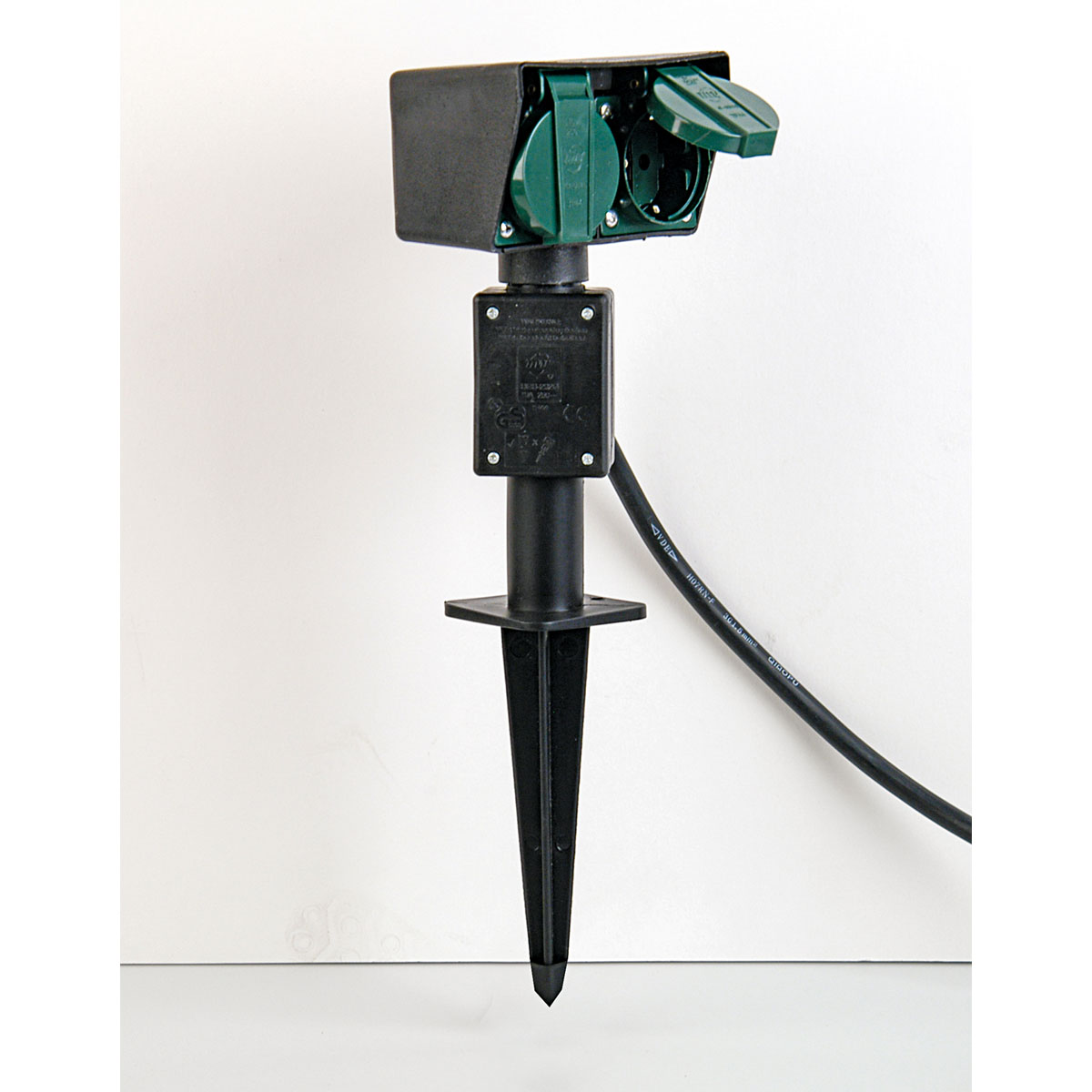 Flector Erdspieß mit 2-fach Steckdose Bild 2