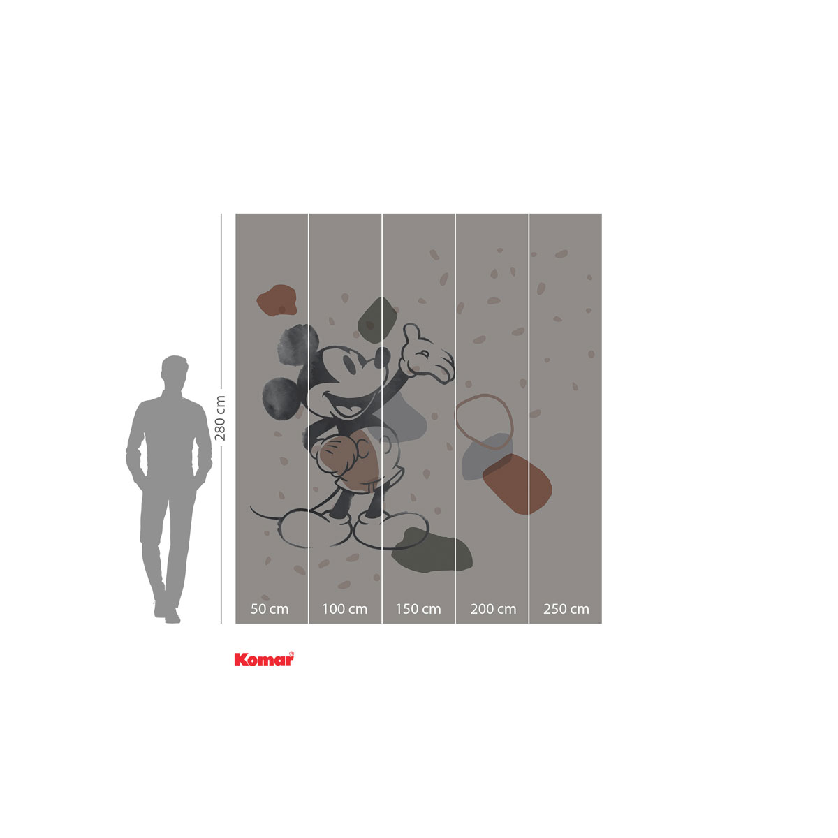 Komar  Vlies Fototapete Mickey Organic Shapes 250x280 cm Bild 3