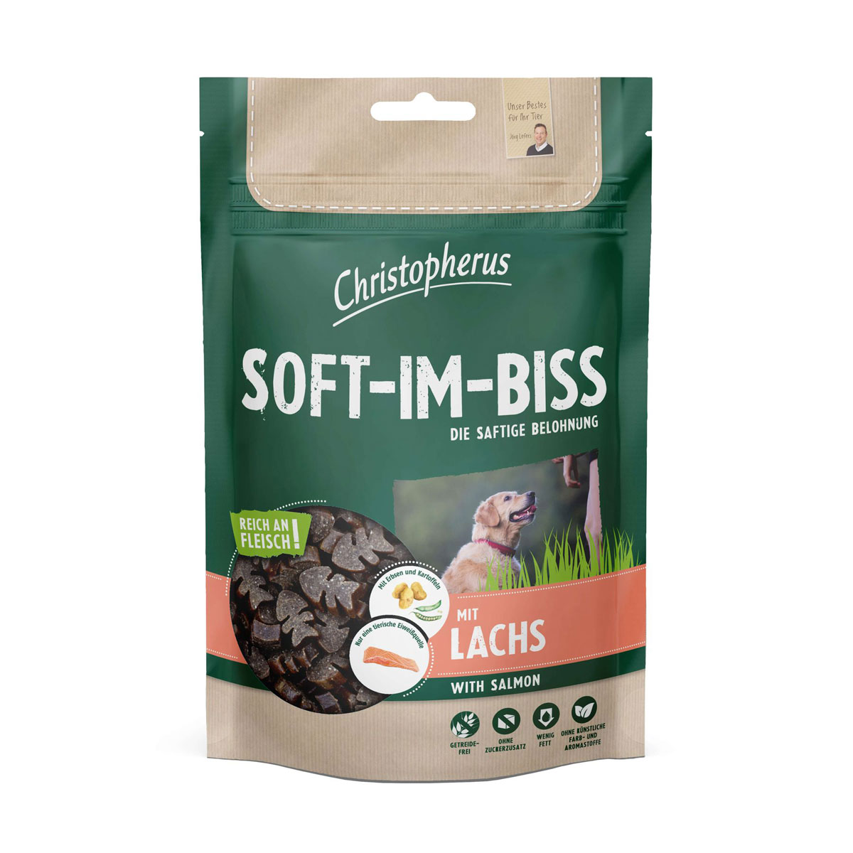 Christopherus Dog Snack Soft-Im-Biss Lachs 125g