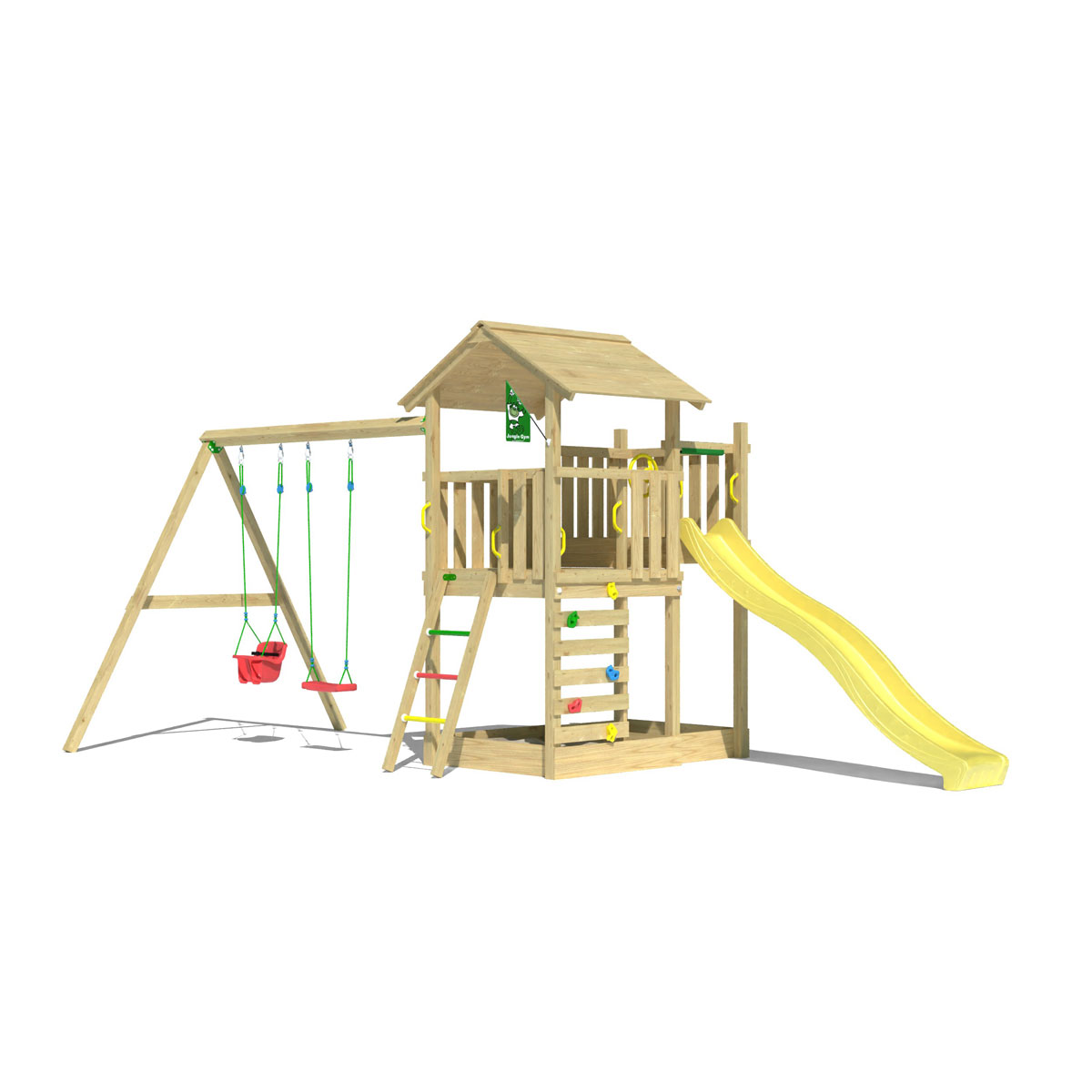 Jungle Gym Spielturm ArbourRutsche gelb Bild 1