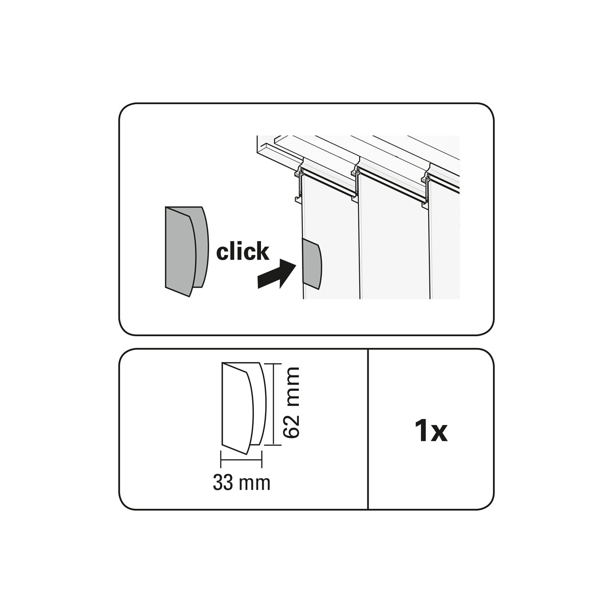 Gardinia Magnet-Clip weiß Bild 3