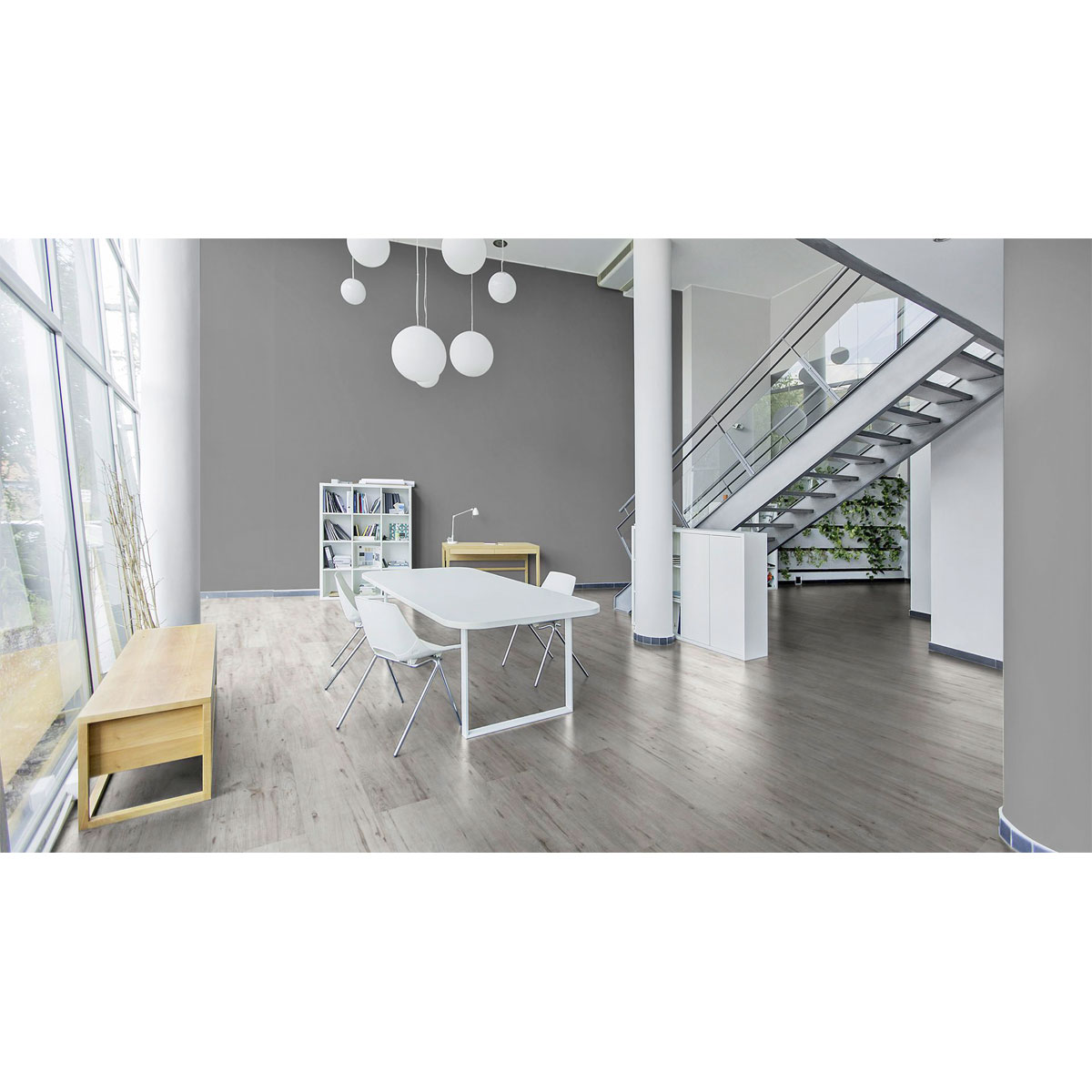 Specht  Laminatboden Classic Ruester weiß 128,6 x 19,4 cm Bild 5