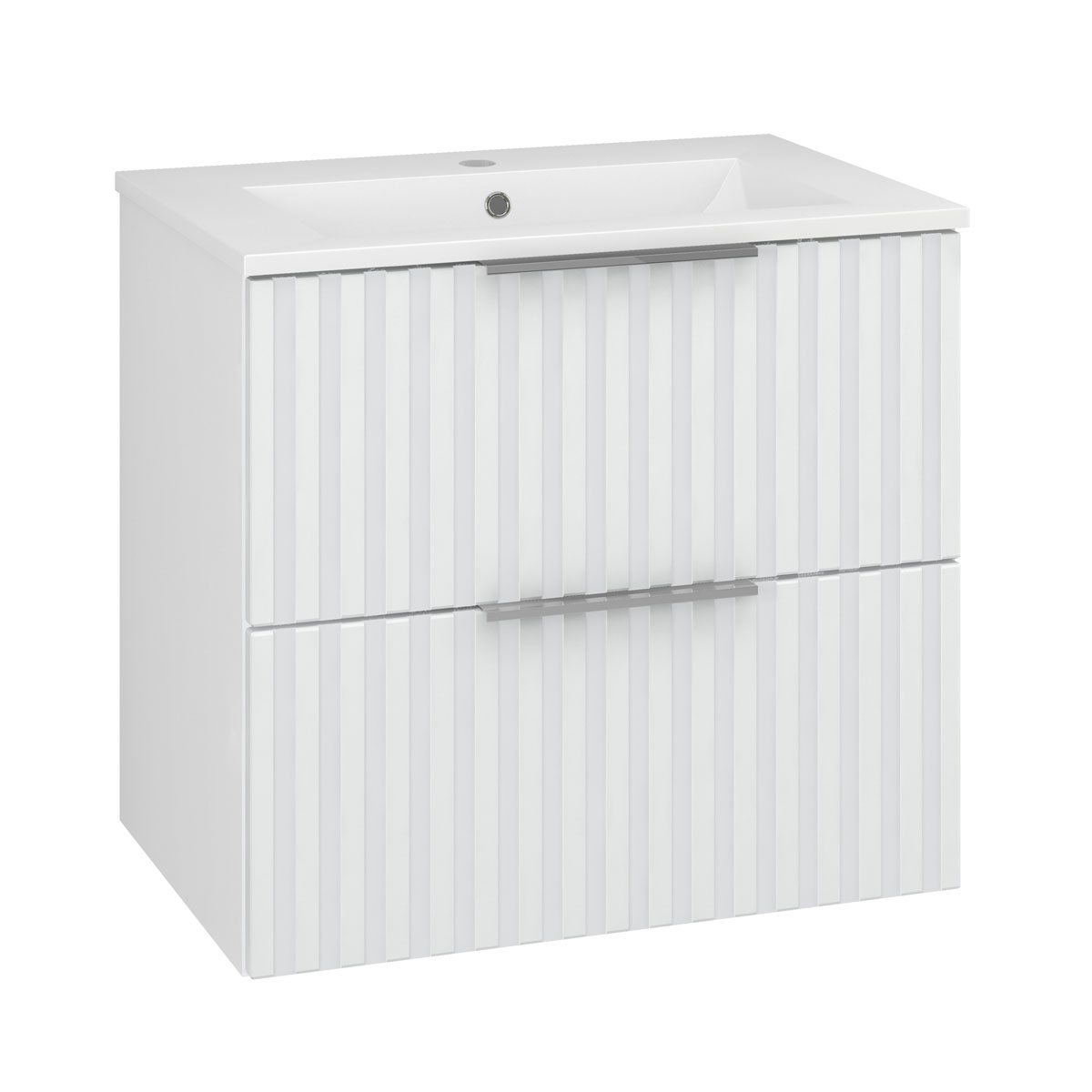 Badmöbel-Set „Amy 60“, 60cm, weiss, Soft-Close, LED-Beleuchtung, ohne Hochschrank Bild 3