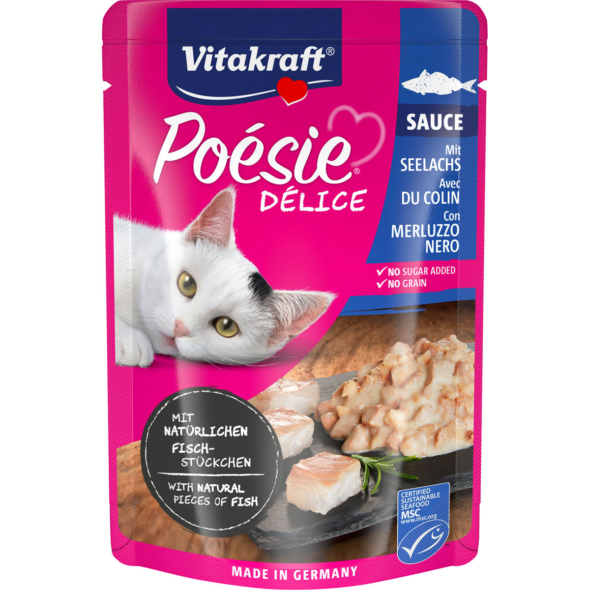 Vitakraft  Poesie Delice Sauce Pouch Seelachs 85 g