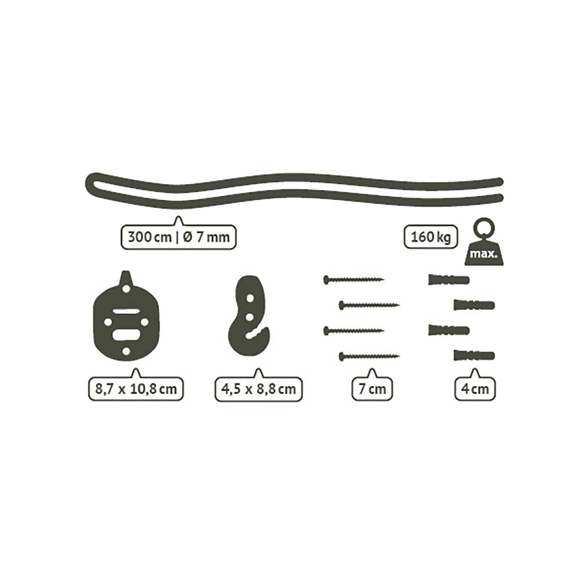 La Siesta Mehrzweckbefestigungsset CaseMount Black für Hängesessel Bild 3