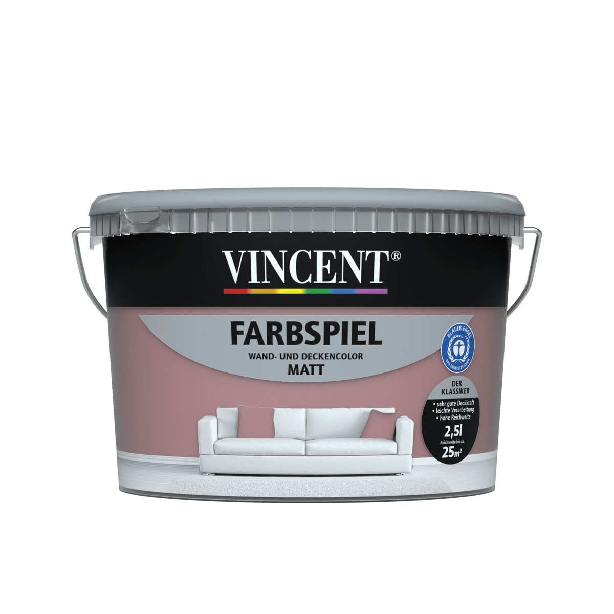 Vincent Wandfarbe Farbspiel "Traube" matt 2,5 L