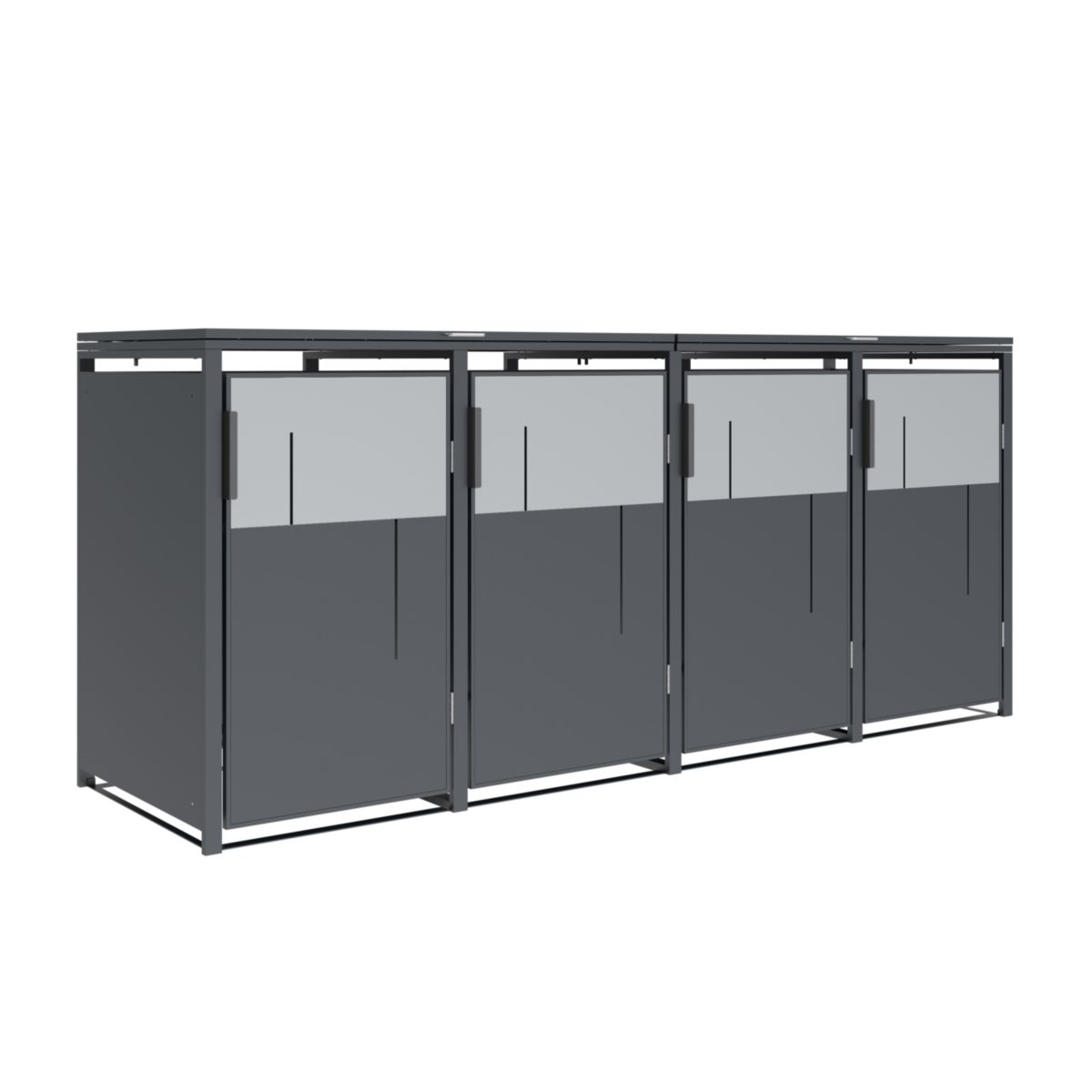Westmann Mülltonnenbox Tonus 4 4 x 240L Anthrazit|80x265x116 cm Bild 5