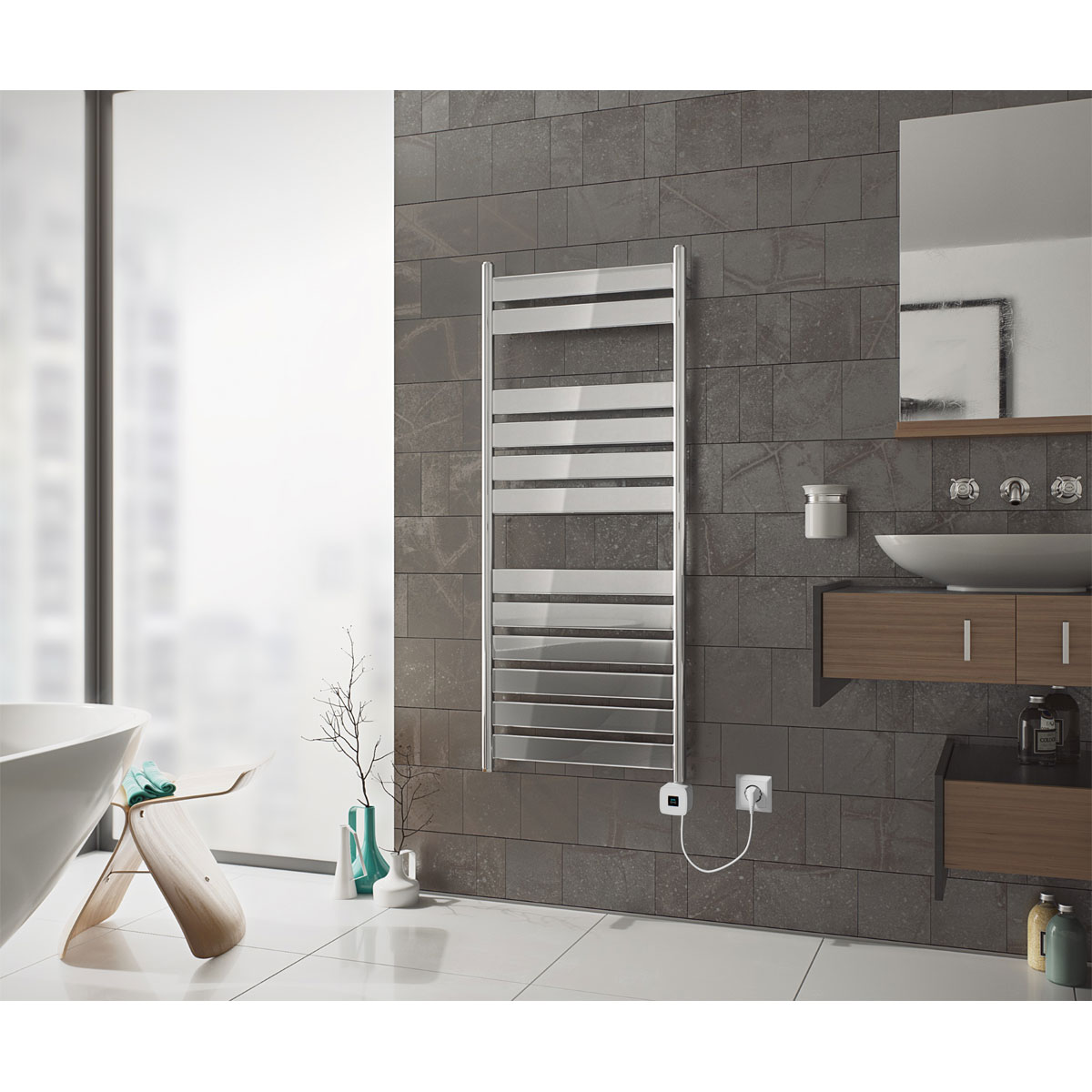 Ximax  Elektrischer Handtuchwärmer C6 800 x 500 mm 300 Watt Typ 7 Chrom