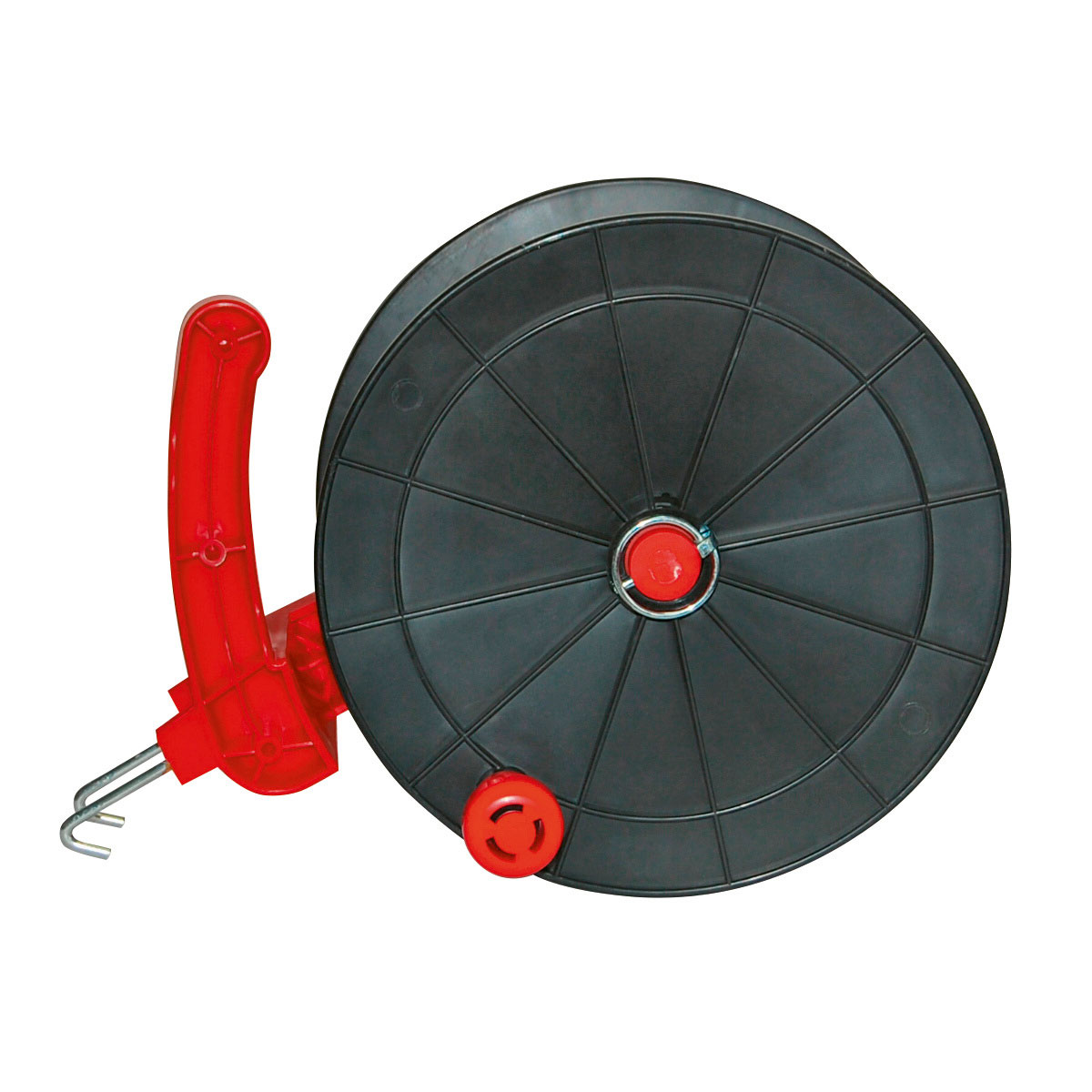 Euro-Haspel Big Durchmesser 24 cm schwarz-rot