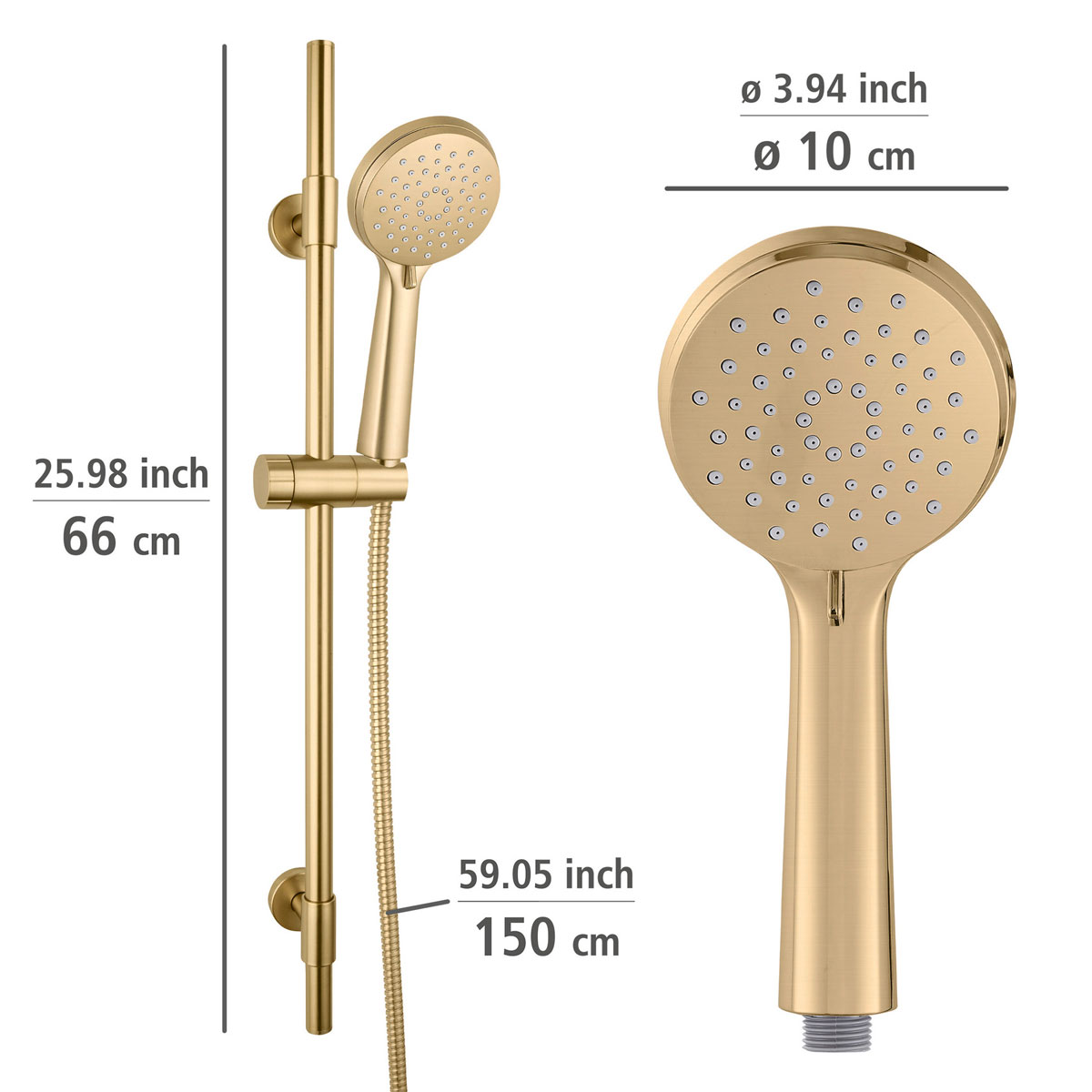 Wenko Young Line Brauseset 66cm EDS gold matt Bild 7