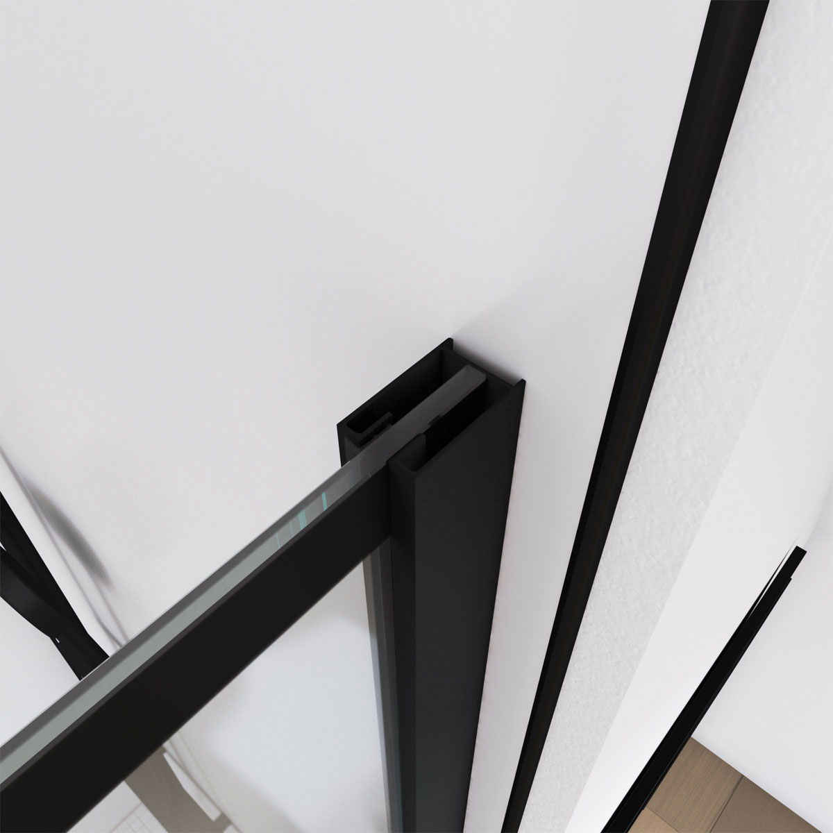 Aurlane Walk In Dusche Bricks schwarz 120 x 195 cm Bild 6