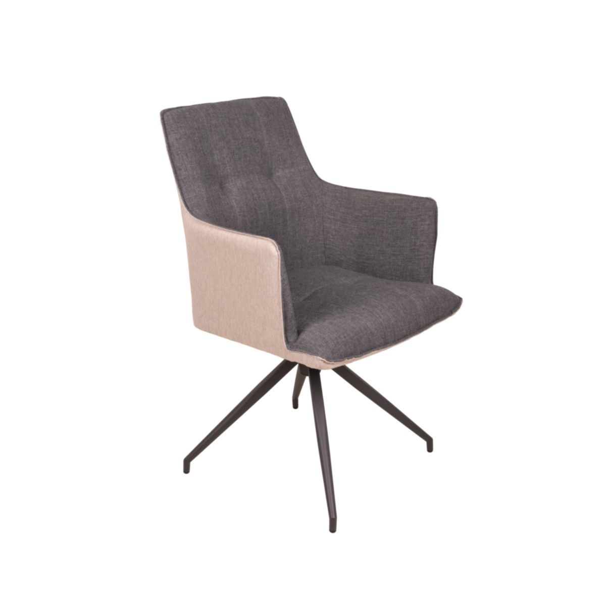 Drehstuhl ZEVIO, dunkelgrau, 2er Set