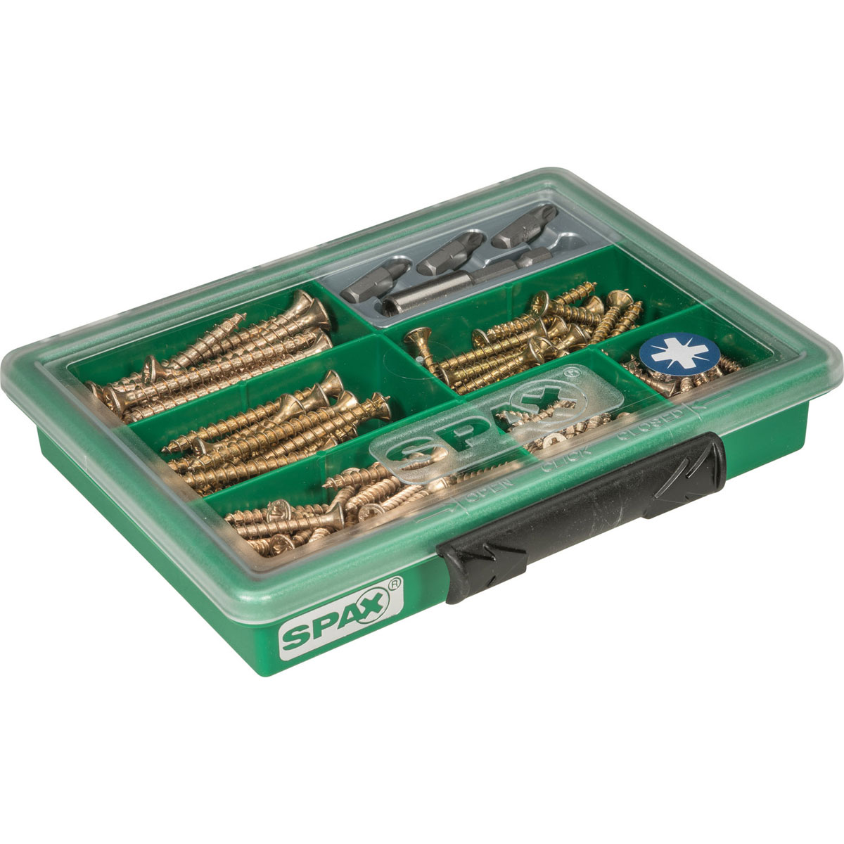 Spax Sortiments-Box Yellox mit Bits 199-teilig